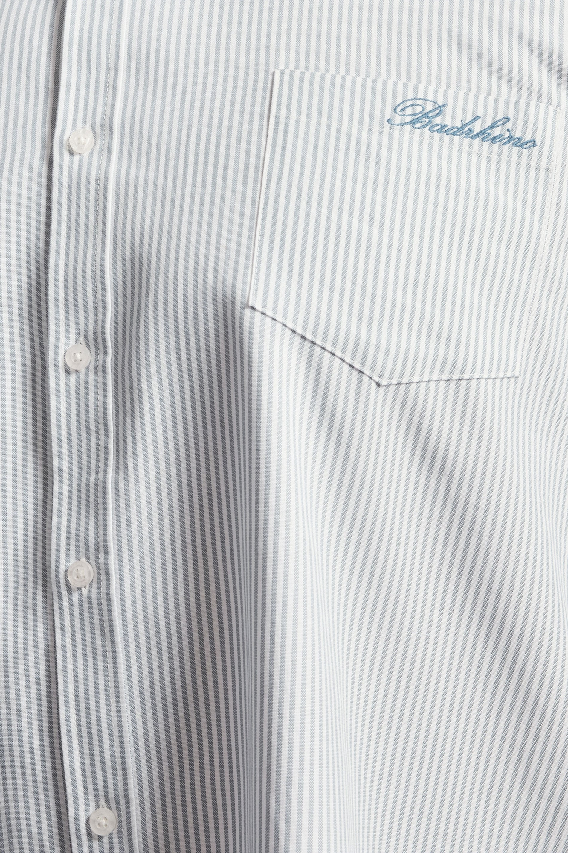 BadRhino Big & Tall Blue Stripe Long Sleeve Oxford Shirt | BadRhino 8