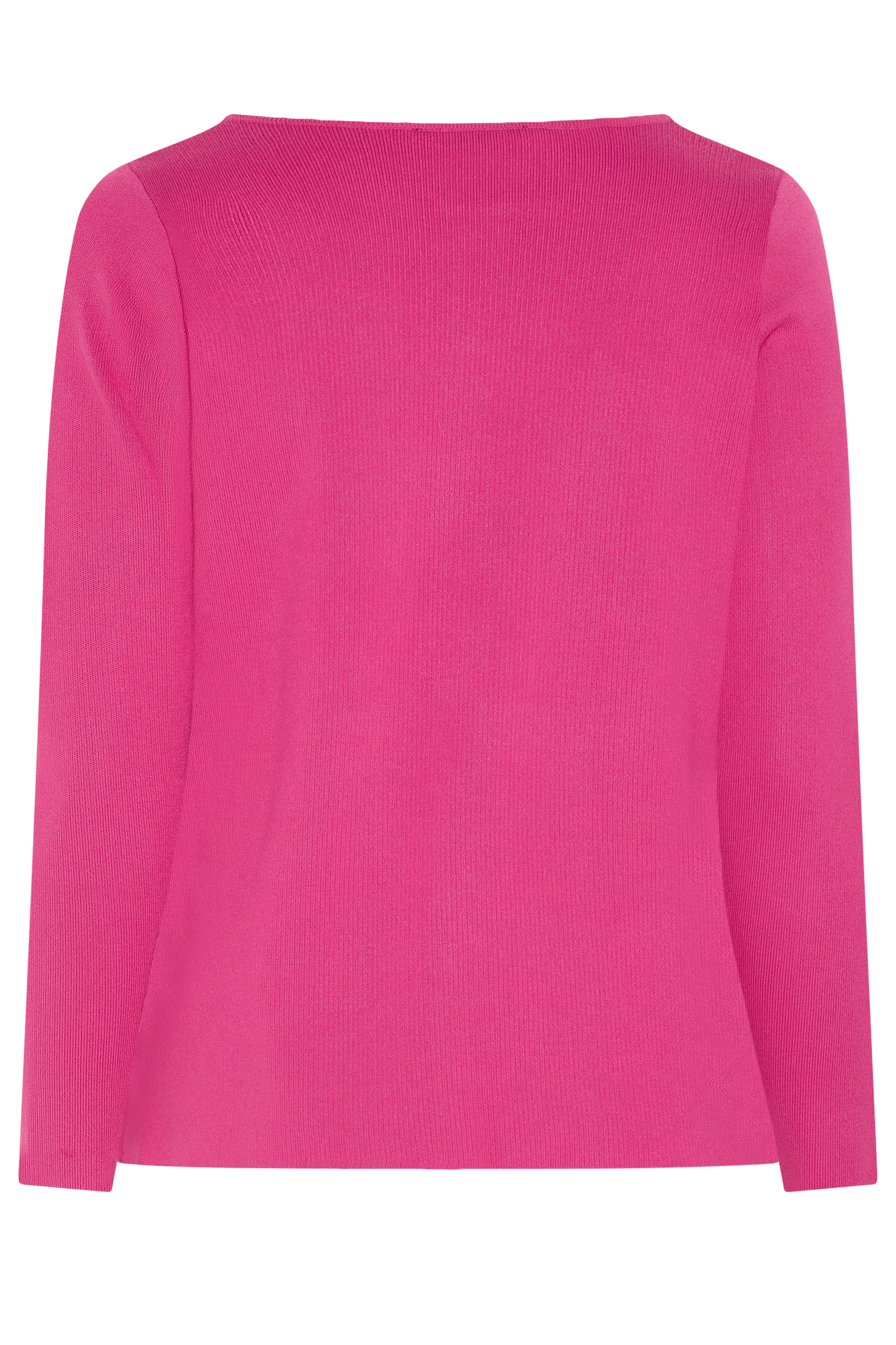 LIMITED COLLECTION Plus Size Cobalt Pink Compacted Knit Cardigan | Yours Clothing 7