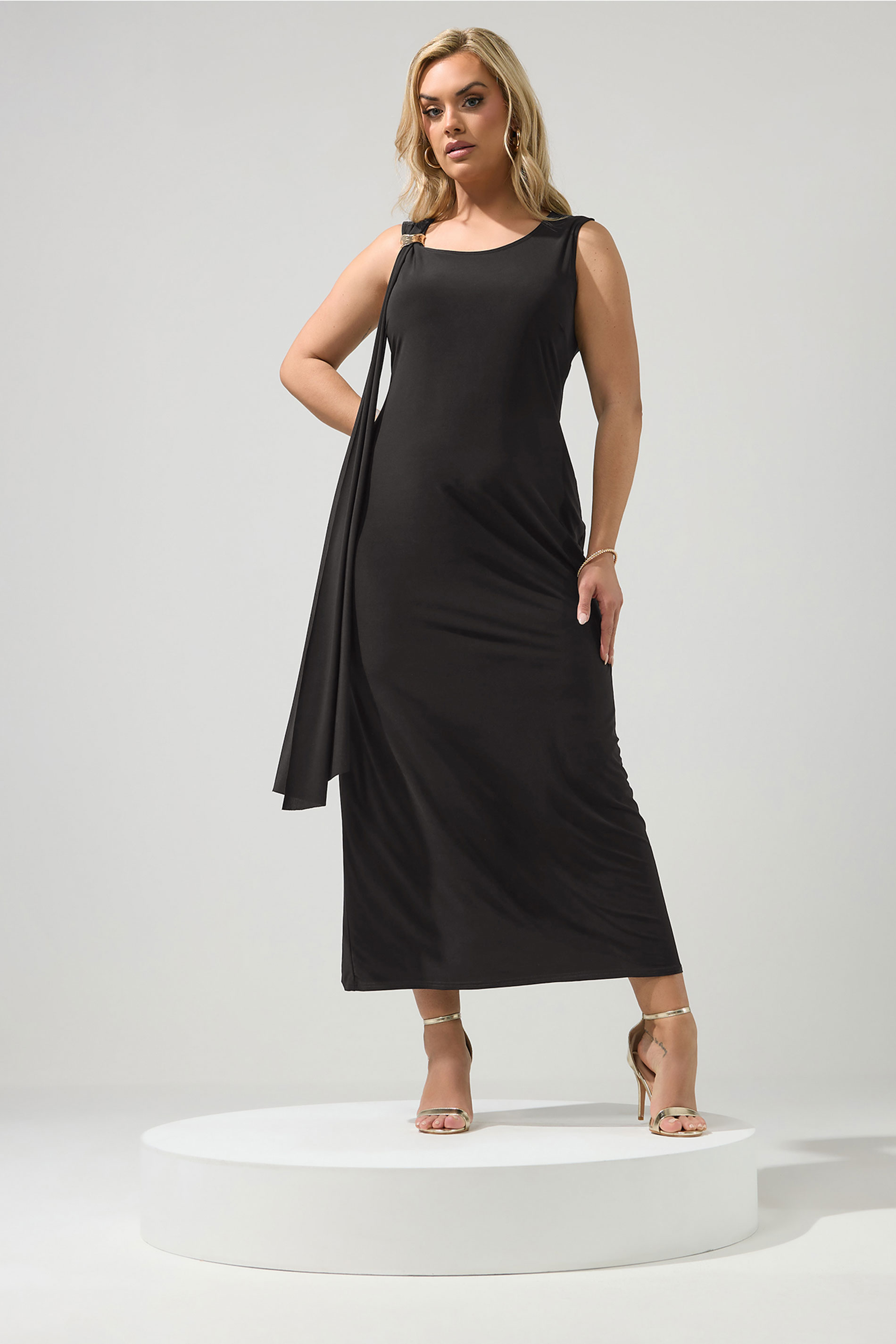 YOURS LONDON Plus Size Black Maxi Dress | Yours Clothing 1