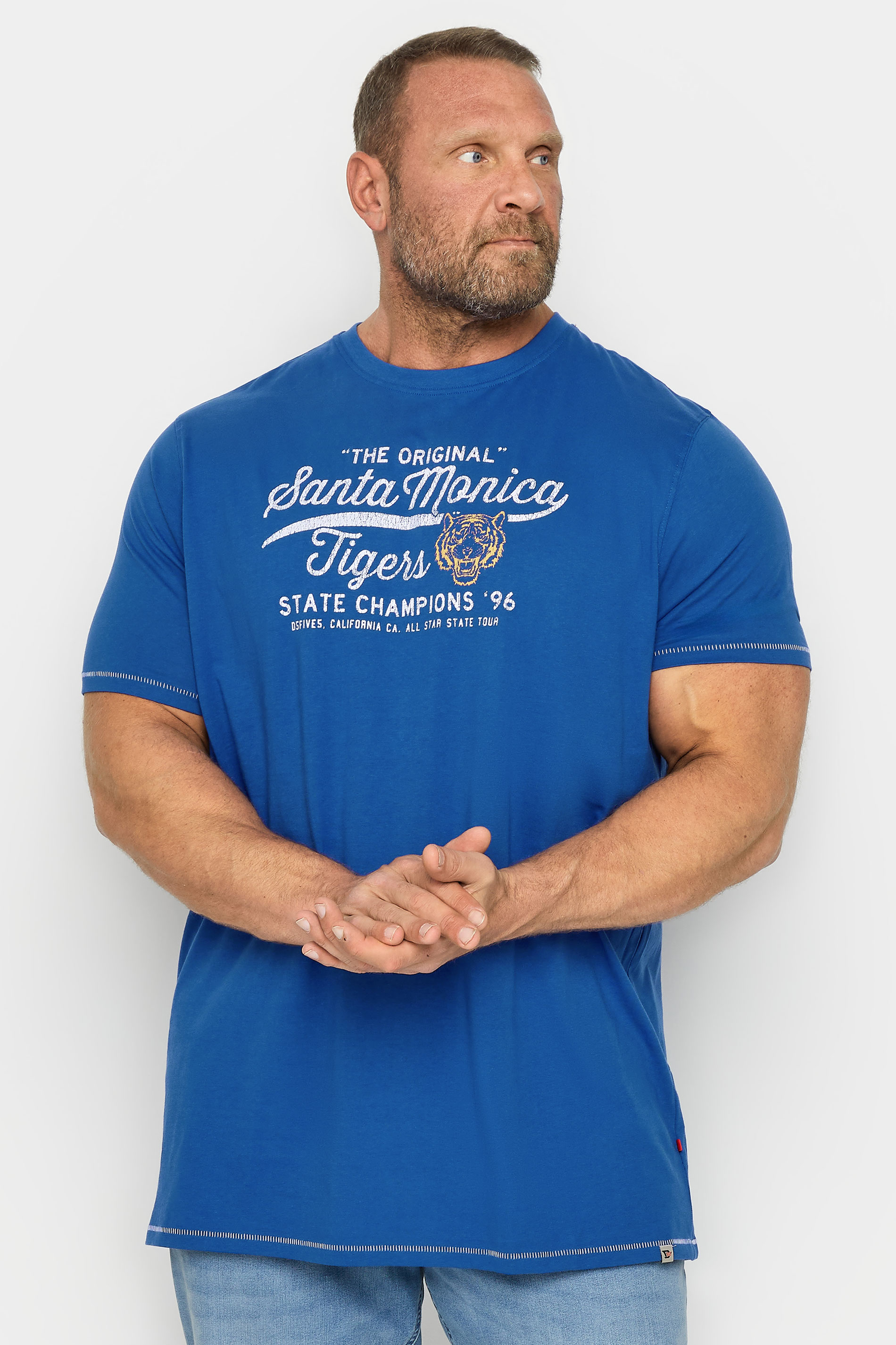 D555 Big & Tall Blue 'Santa Monica' T-Shirt | BadRhino 1