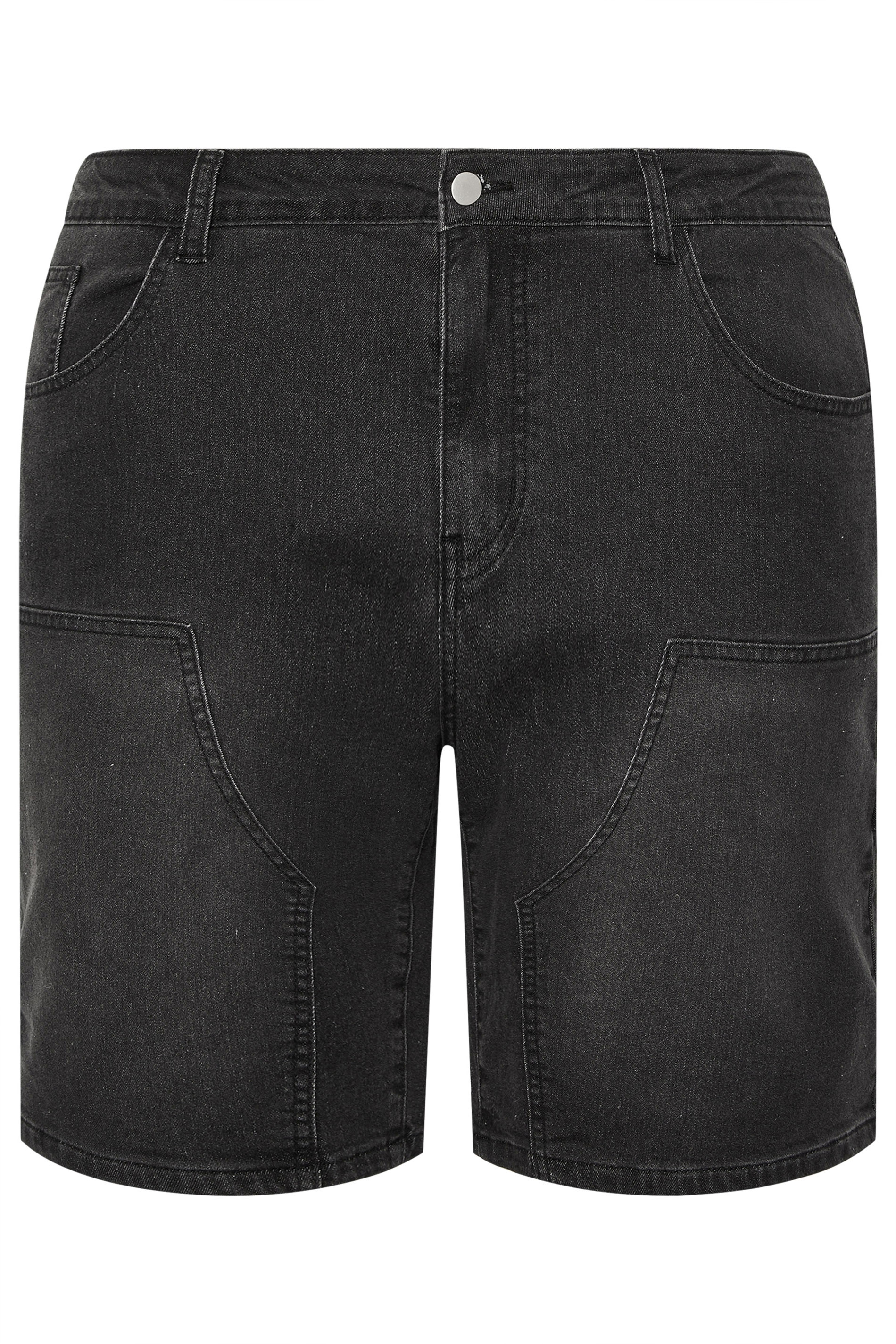 BadRhino Big & Tall Black Wash Carpenter Shorts | BadRhino 8