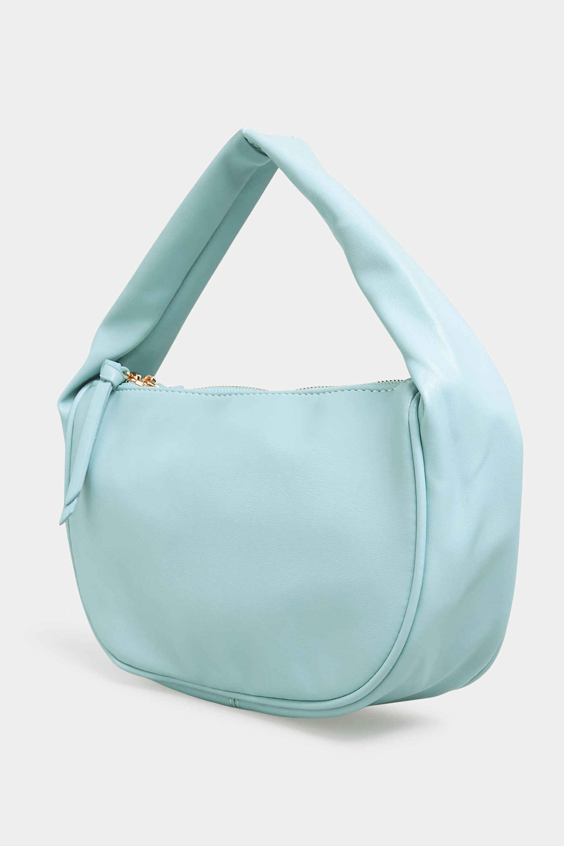 Plus Size Light Blue Slouch Handle Bag | Yours Clothing 1