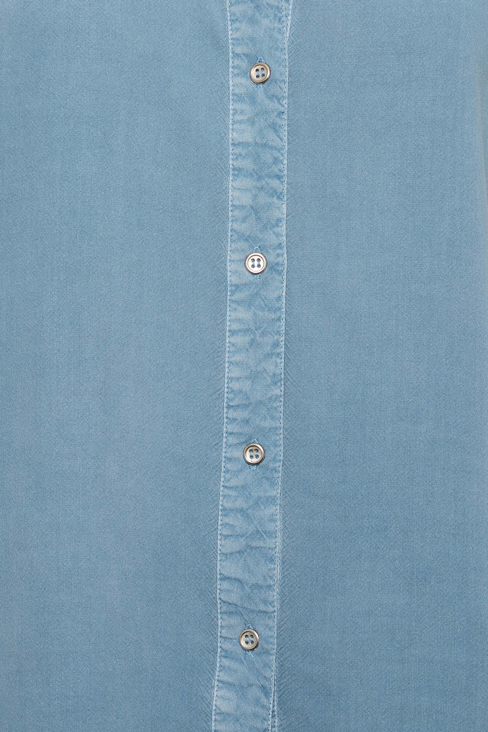 YOURS PETITE Plus Size Blue Short Sleeve Shirt | Yours Clothing 3