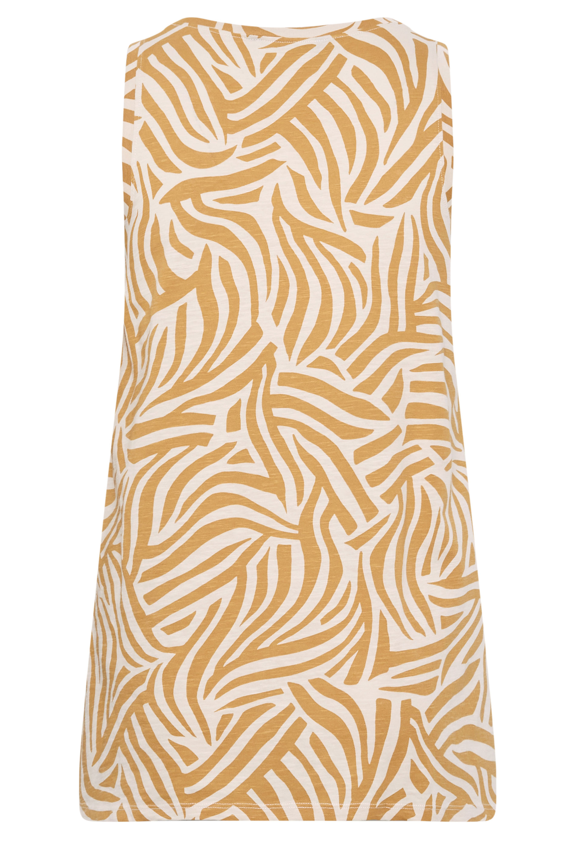 YOURS Plus Size Gold Zebra Vest Top | Yours Clothing 6