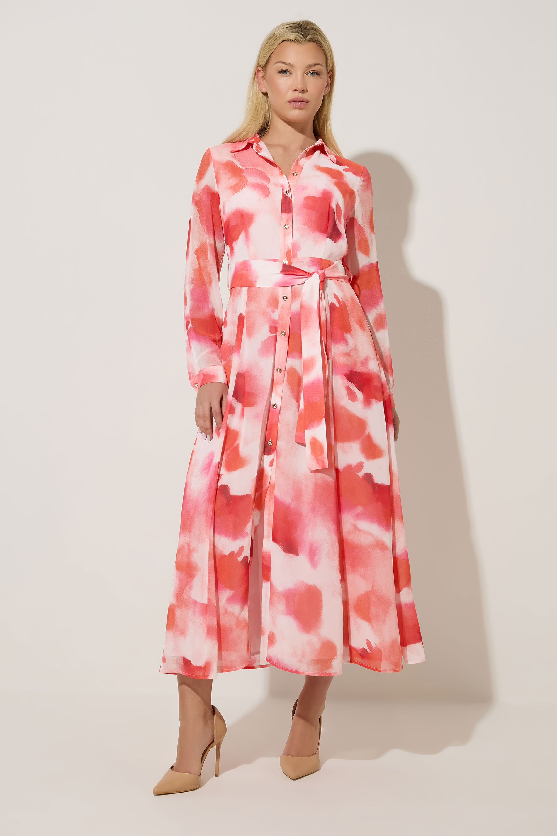 STAR Pink Printed Shirt Dress | StarByJM 1