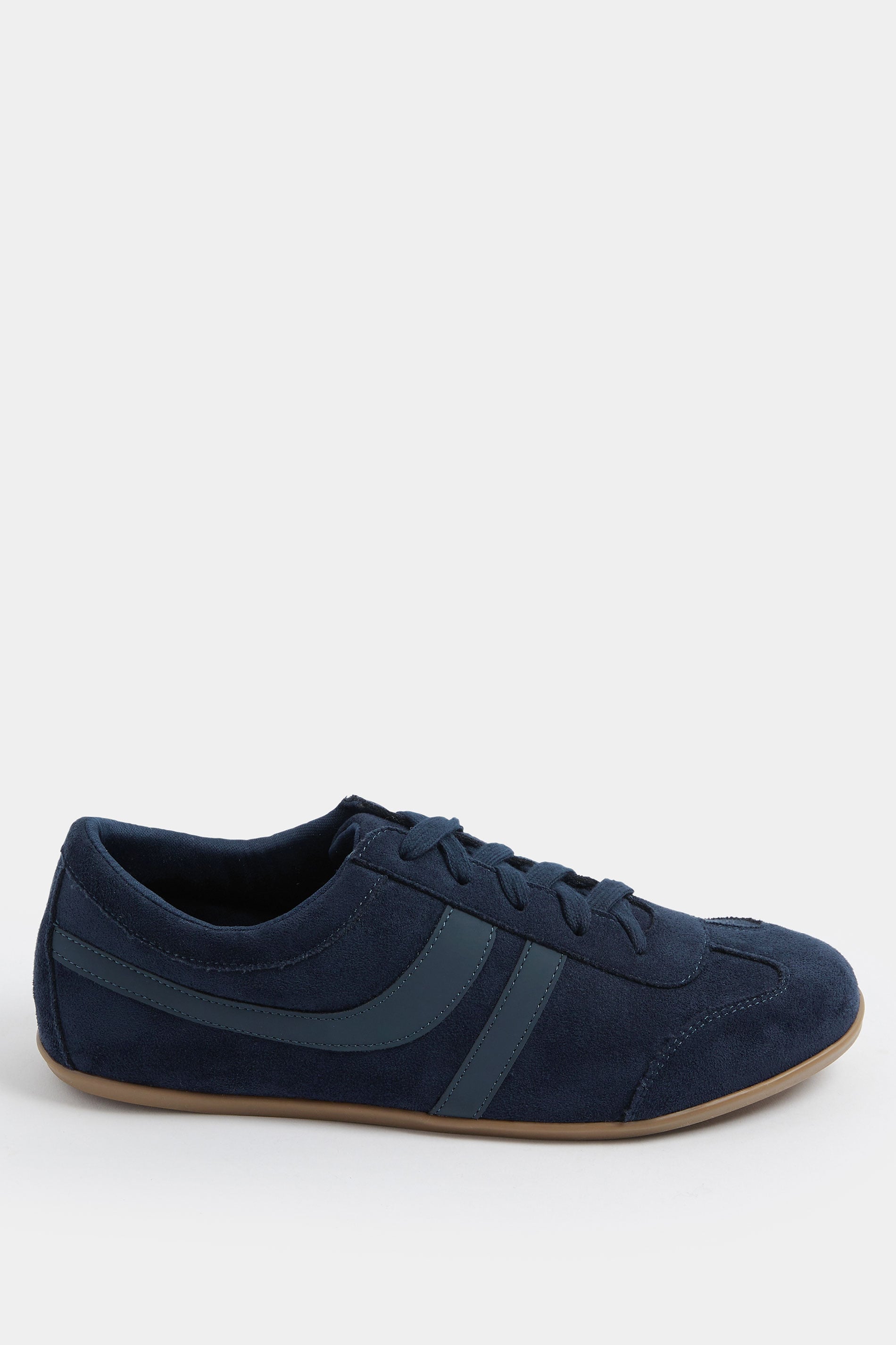LTS Navy Blue Padded Retro Trainers In Standard Fit | Long Tall Sally 2