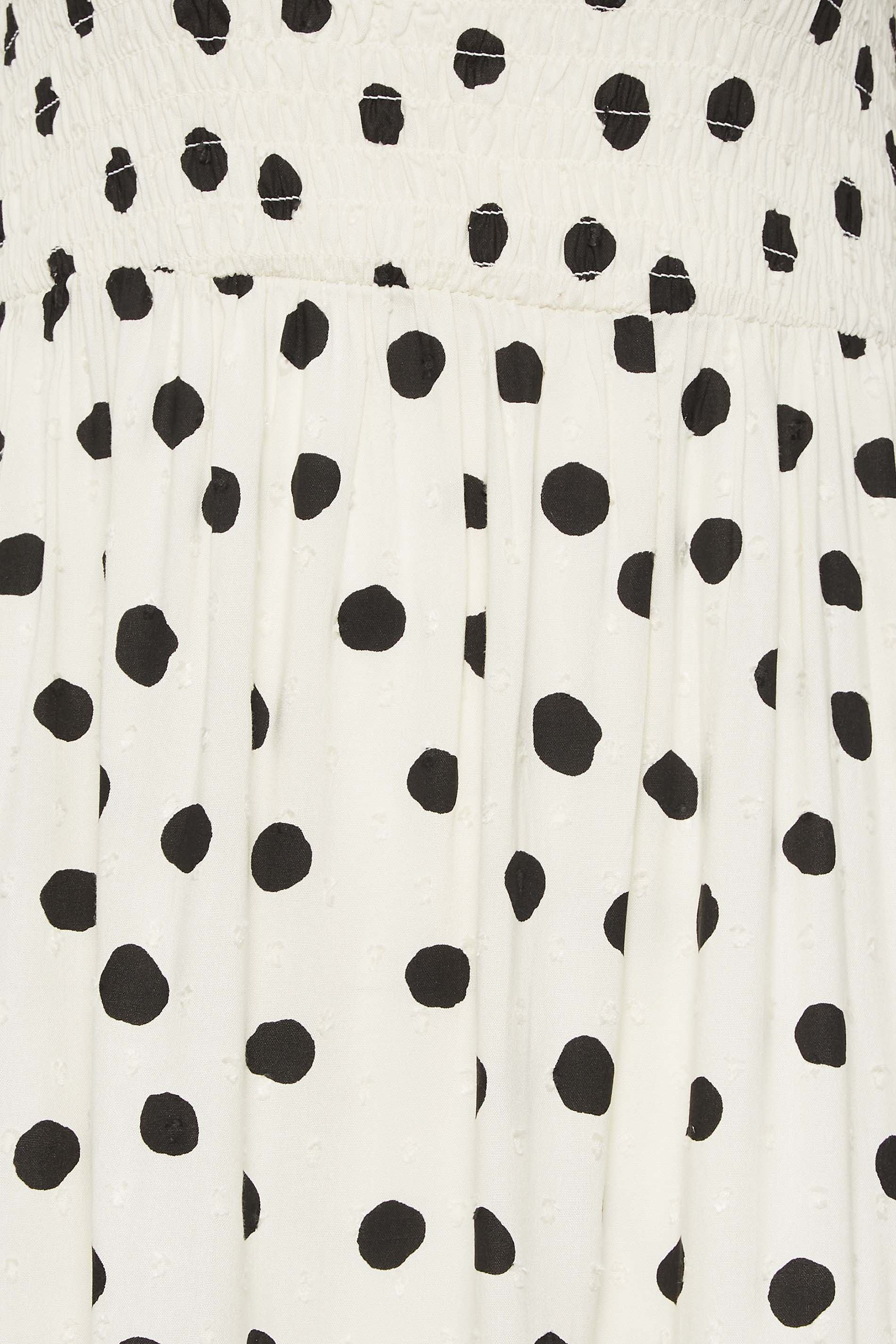 LTS Tall White Polka Dot Puff Sleeve Maxi Dress | Long Tall Sally