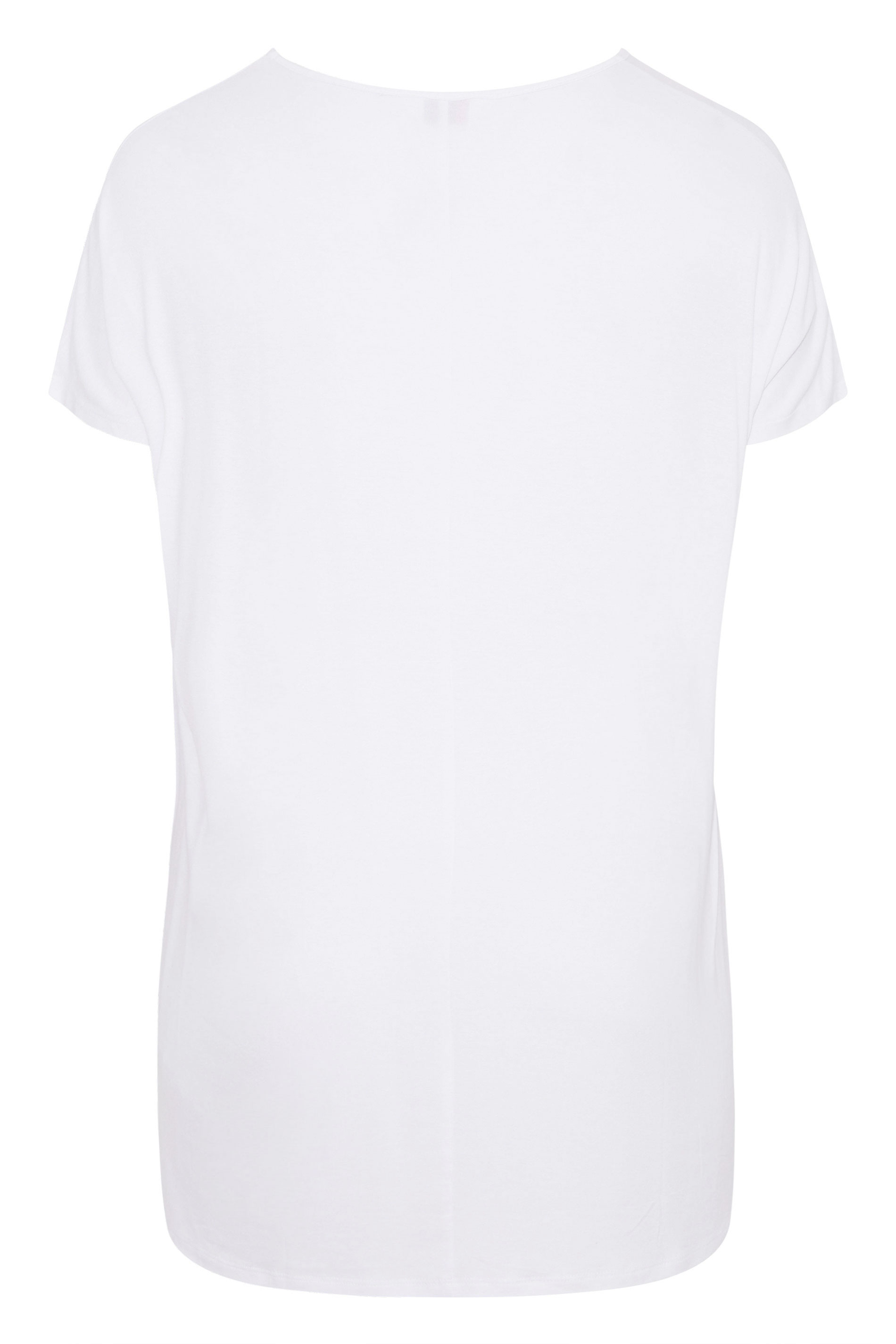 Grande taille  Tops Grande taille  T-Shirts | T-Shirt Blanc Manches Courtes Jersey - LY69814