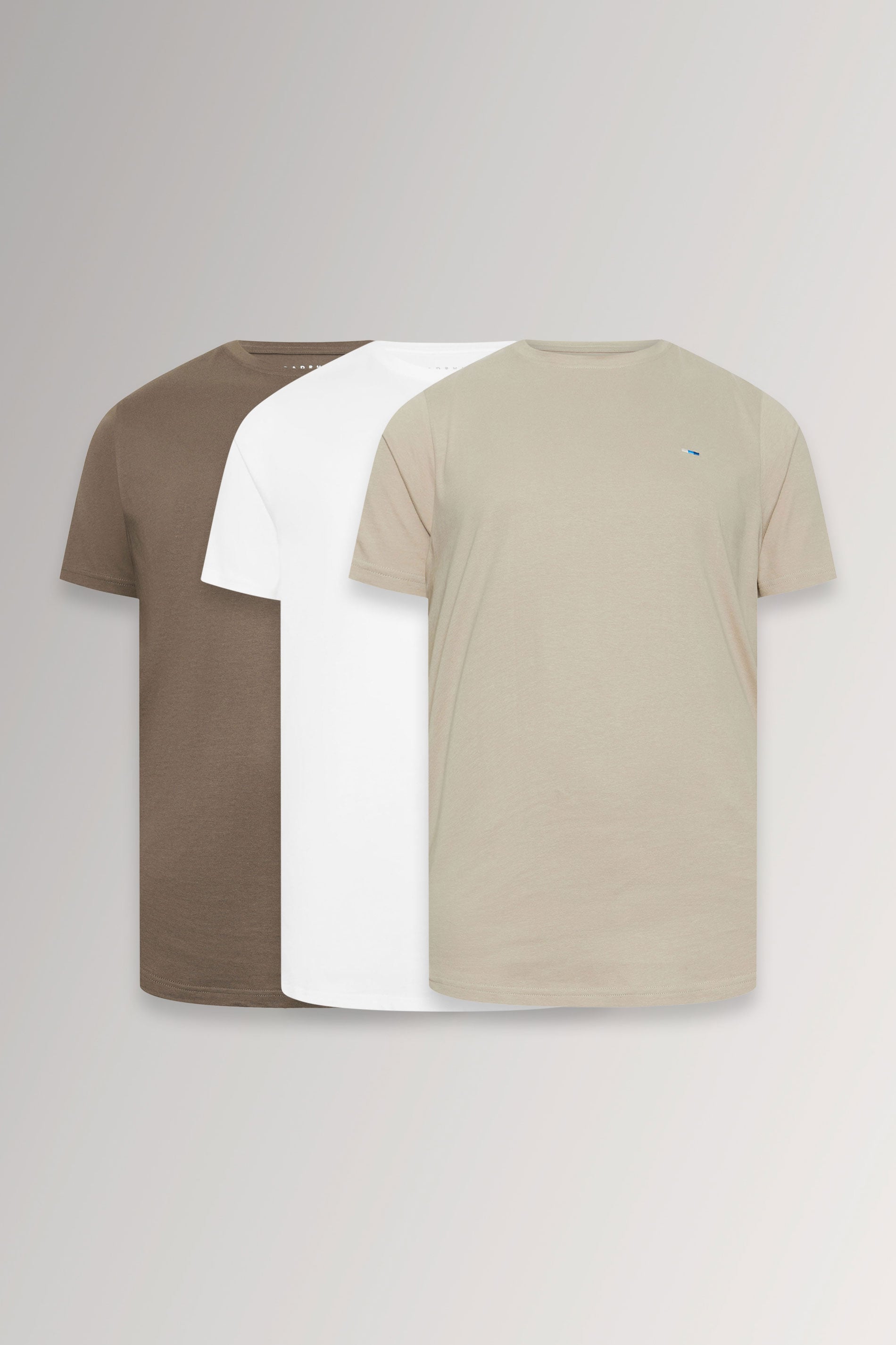 BadRhino Big & Tall 3 PACK Brown & White Core T-Shirts | BadRhino  3