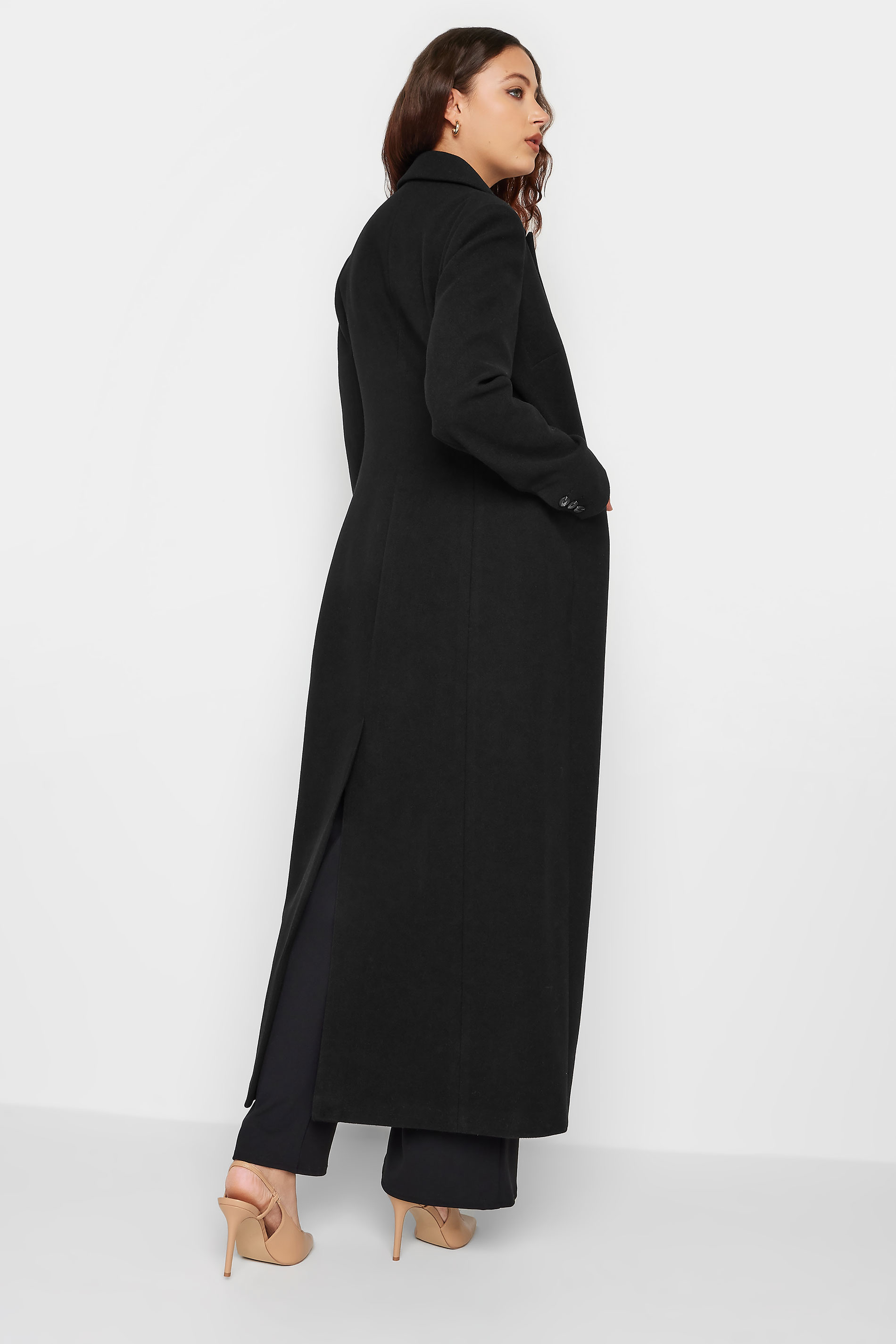 Tall Women's LTS Black Long Formal Coat | Long Tall Sally 3