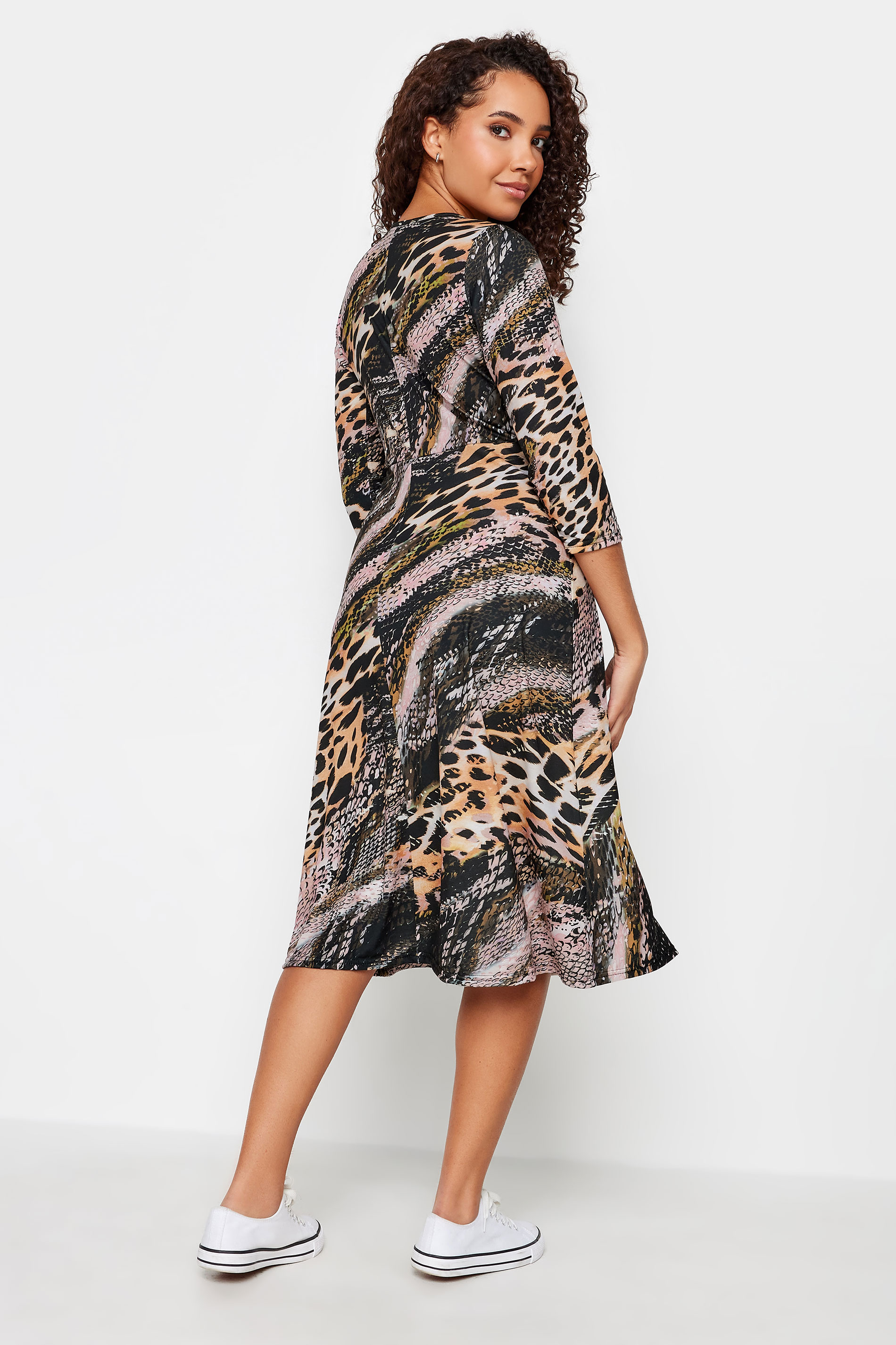 M&Co Brown Mixed Animal Print Midaxi Dress | M&Co 3