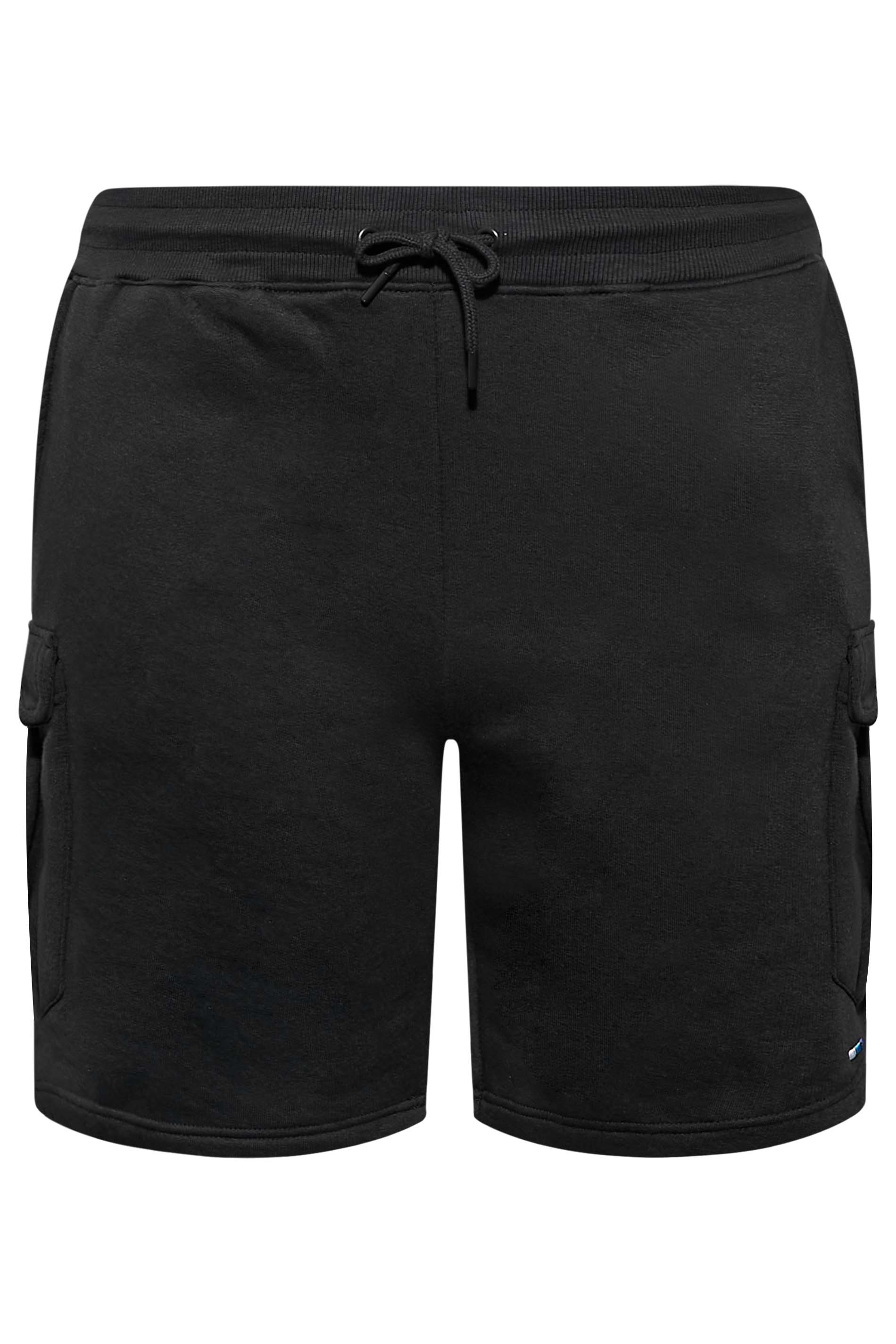 BadRhino Black Essential Cargo Jogger Shorts | BadRhino