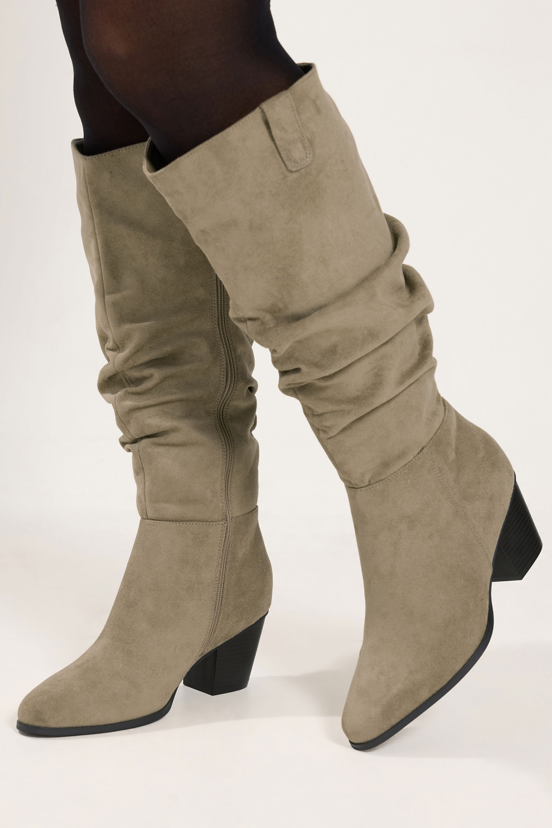 Yours Taupe Brown Western Boot In Extra Wide Eee Fit Size 37EEE