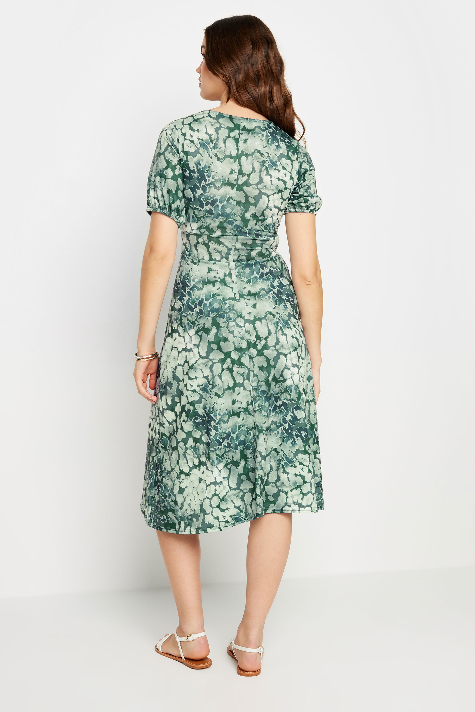 LTS Tall Women's Sage Green Animal Print Midi Dress | Long Tall Sally 3