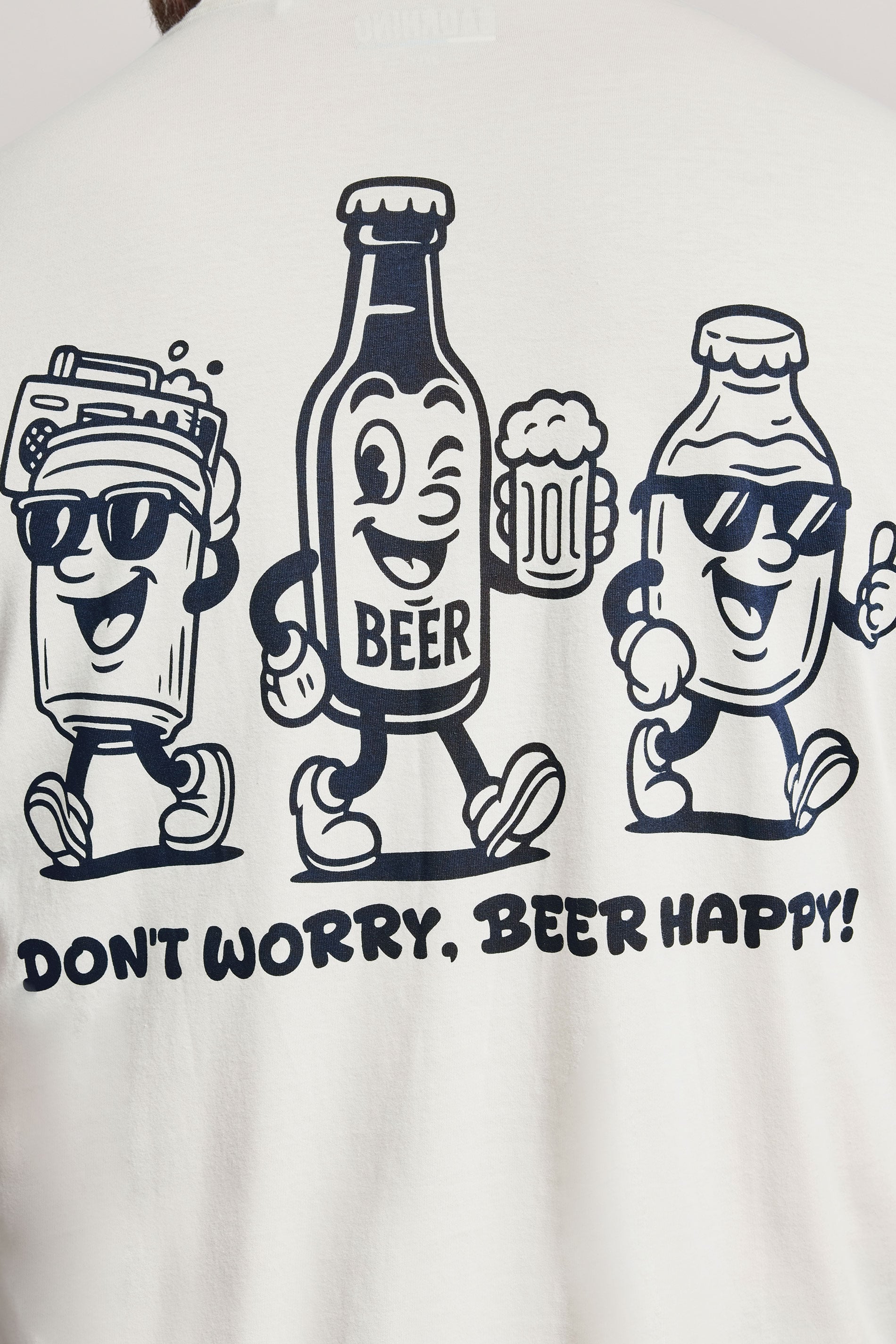 BadRhino Big & Tall Off White Beer Graphic T-Shirt | BadRhino 6