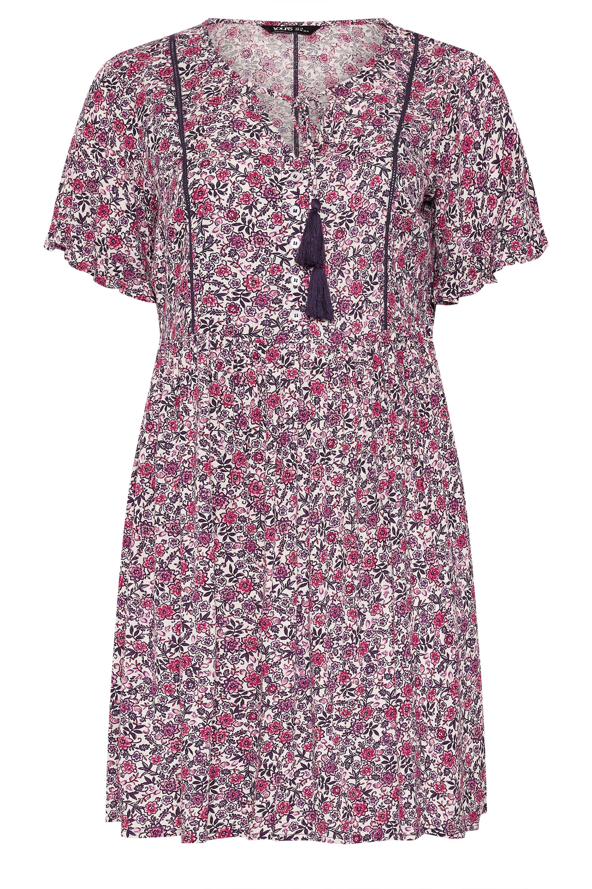 YOURS Plus Size Pink Floral Print Dress | Yours Clothing  5