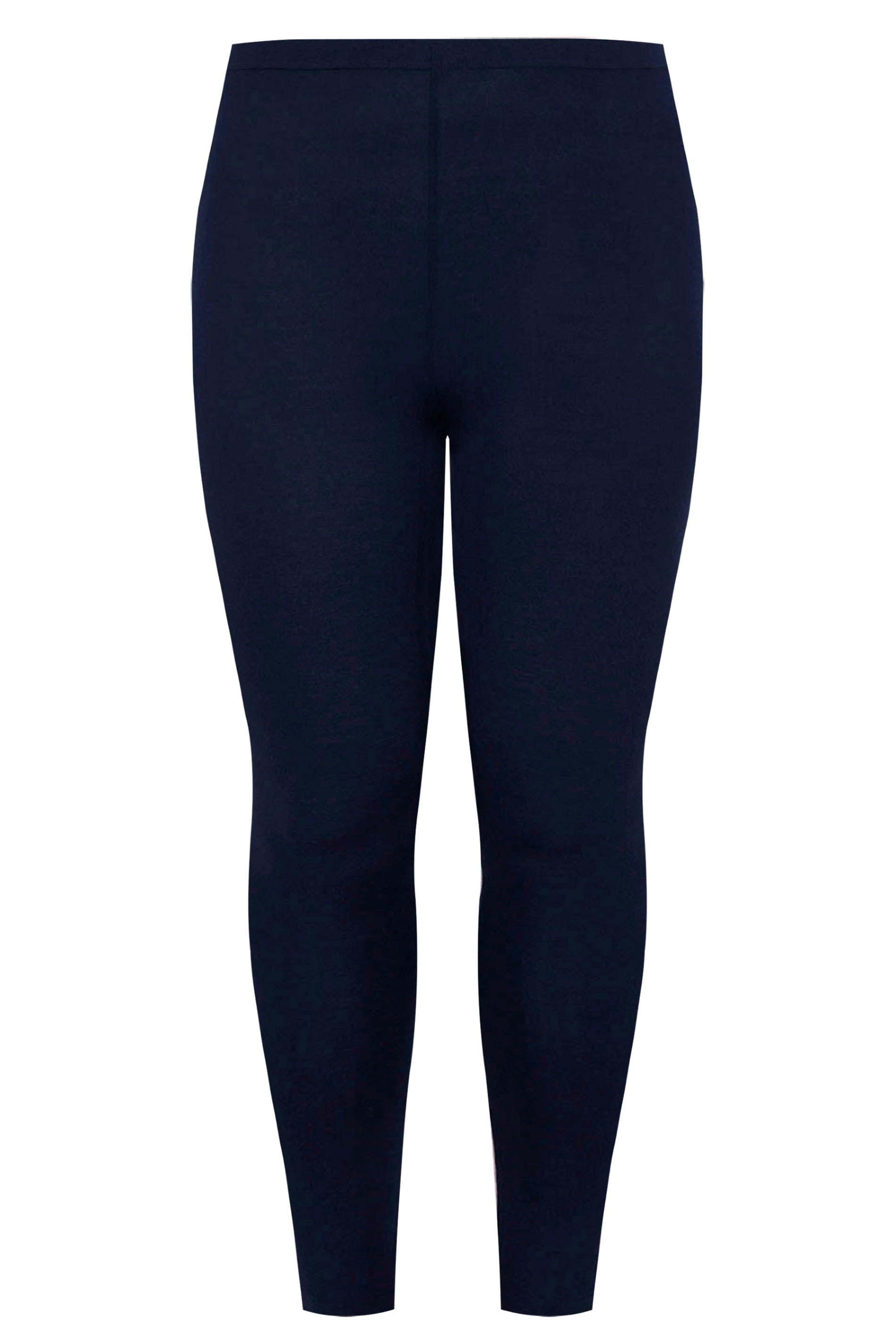 Plus Size Navy Blue Cotton Leggings | Yours Clothing