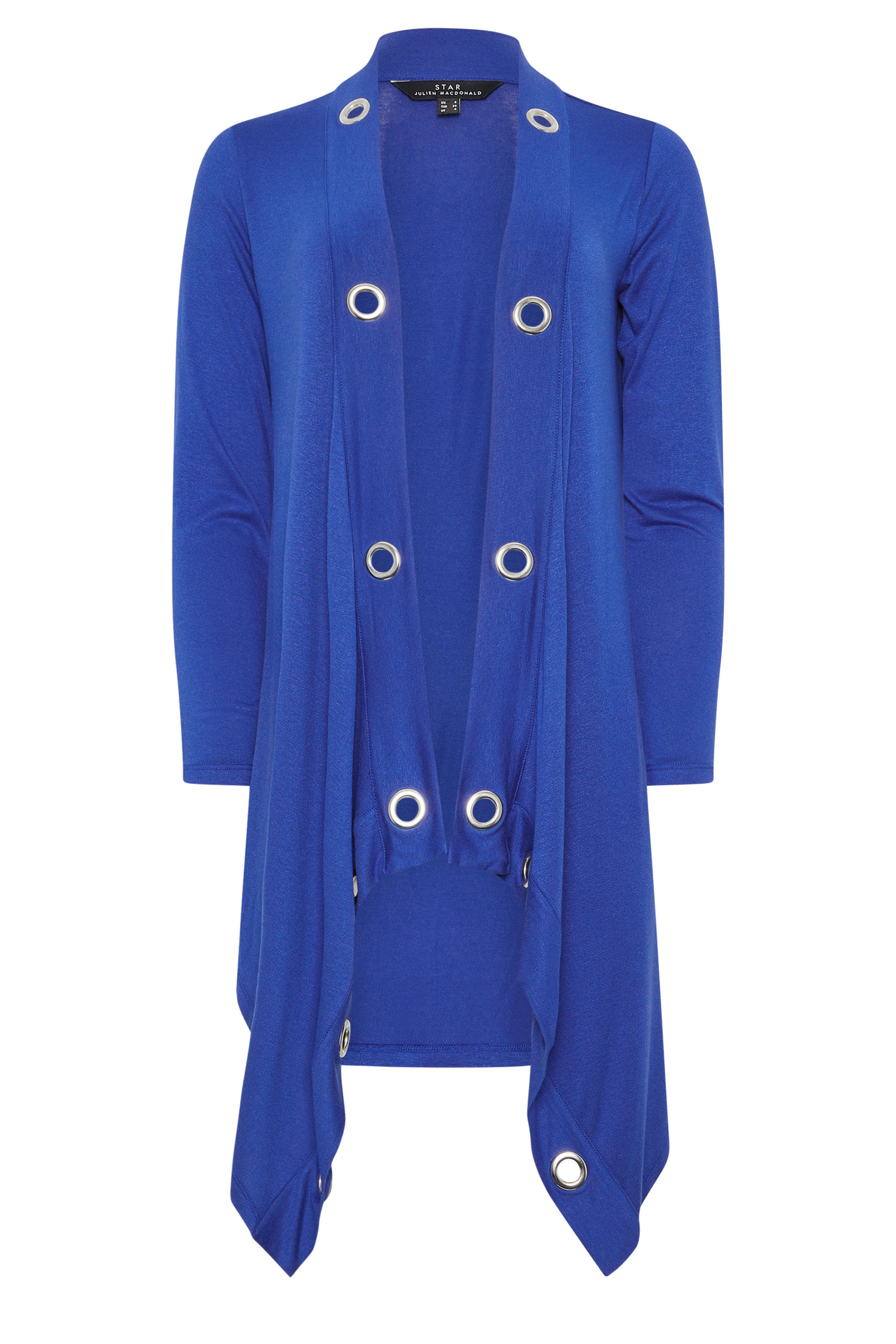 STAR Blue Eyelet Detail Waterfall Cardigan | StarByJM 5