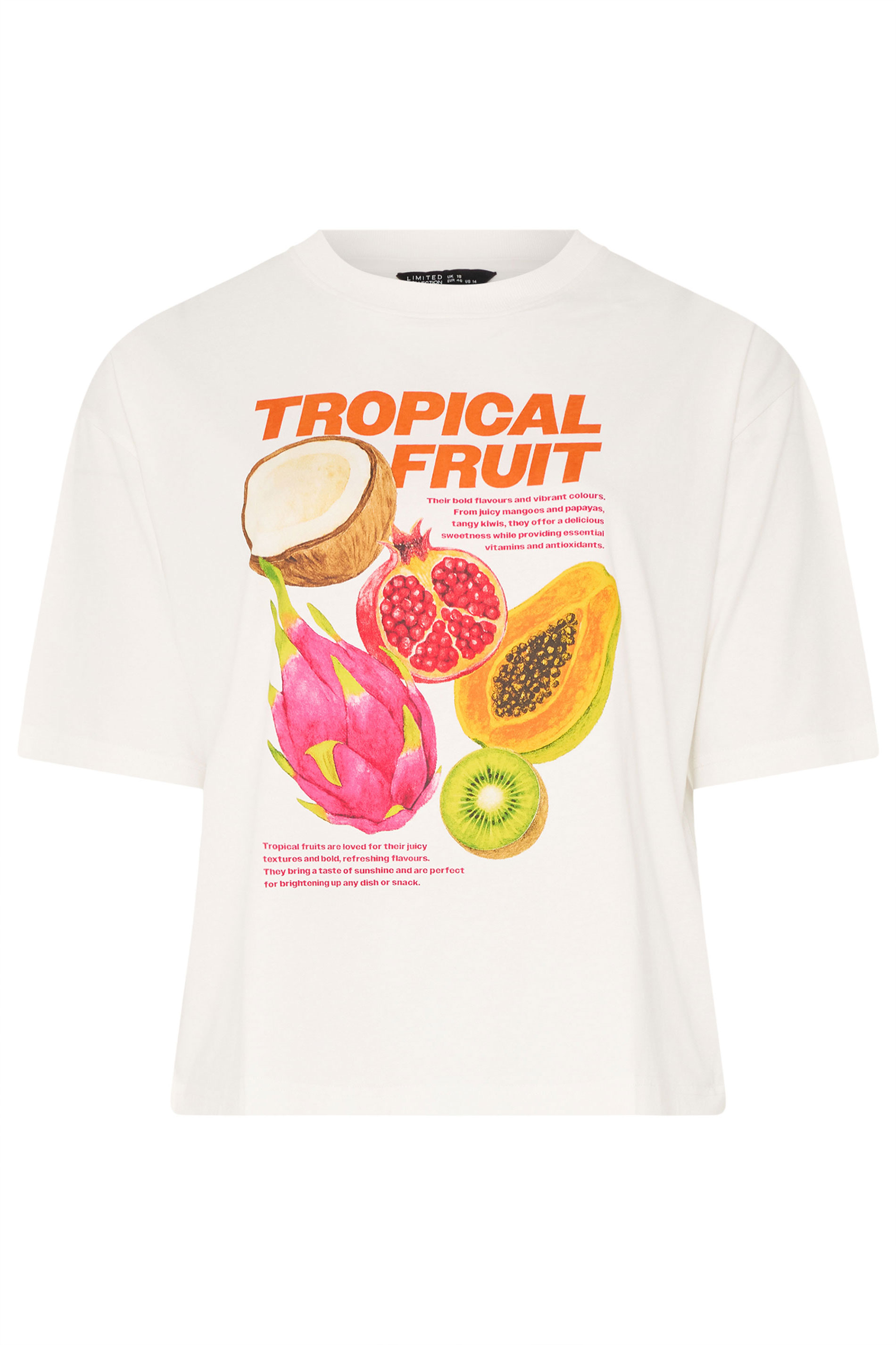 LIMITED COLLECTION Plus Size White 'Tropical Fruit' Graphic T