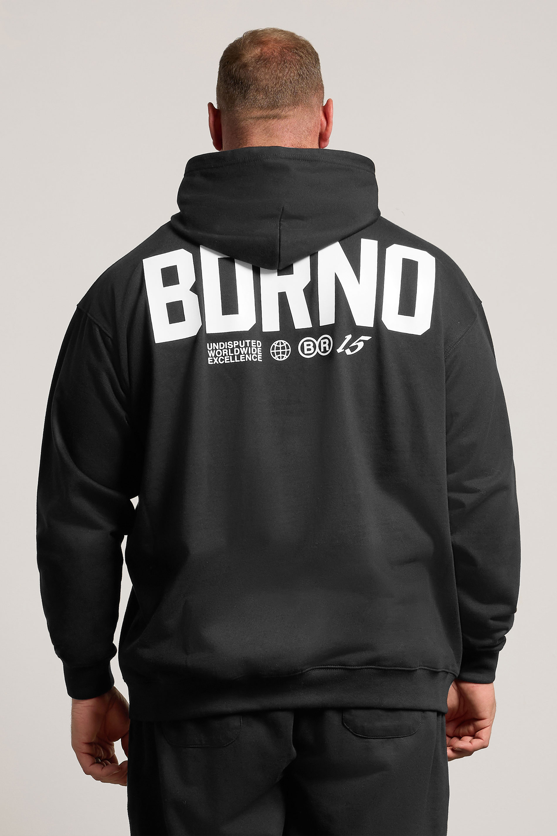 BDRNO Premium Big & Tall Black Logo Hoodie | BadRhino 2