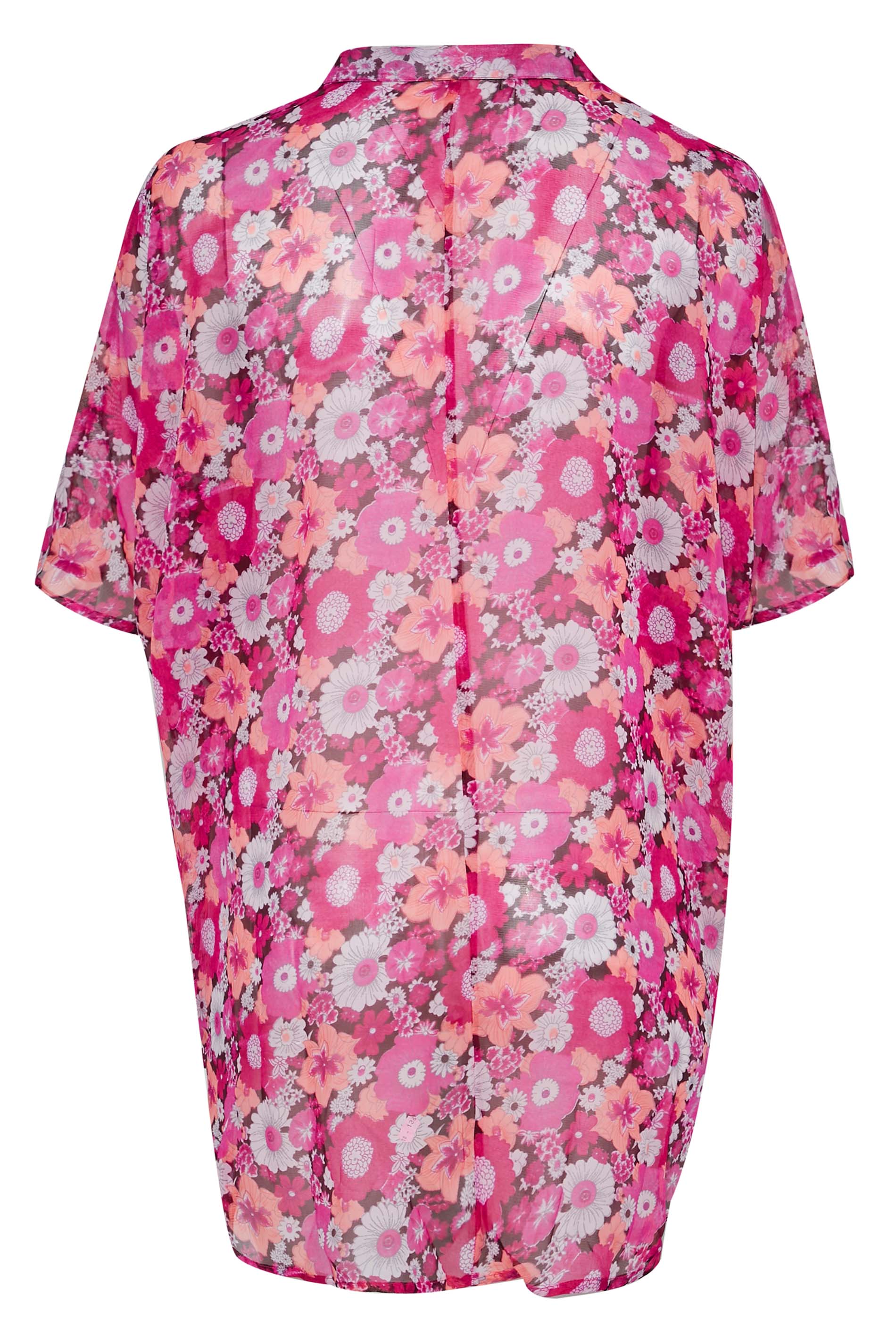 Grande taille  Tops Grande taille  Blouses & Chemisiers | Curve Pink Floral Print Batwing Blouse - IF07538