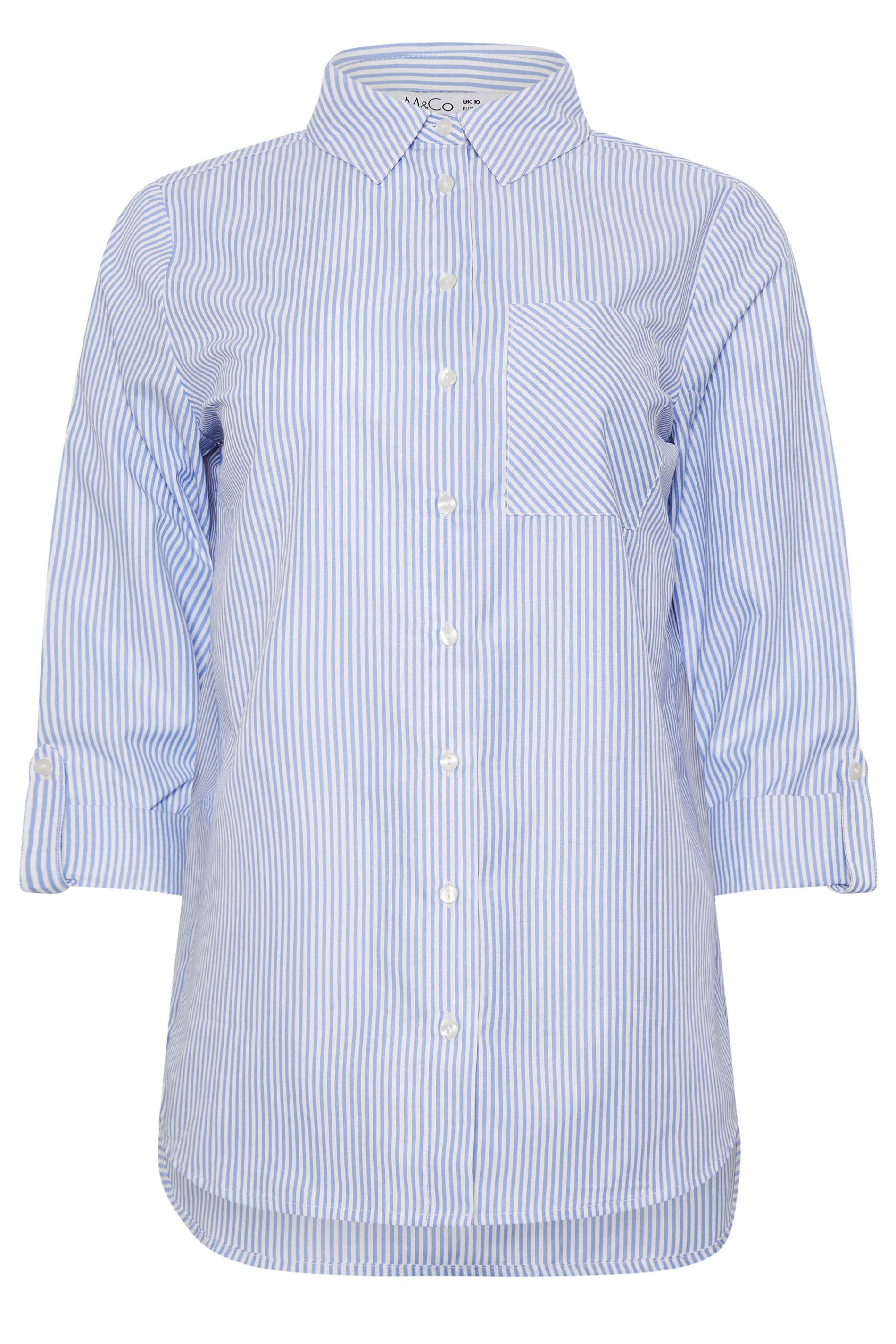 M&Co Blue & White Stripe Shirt | M&Co 6
