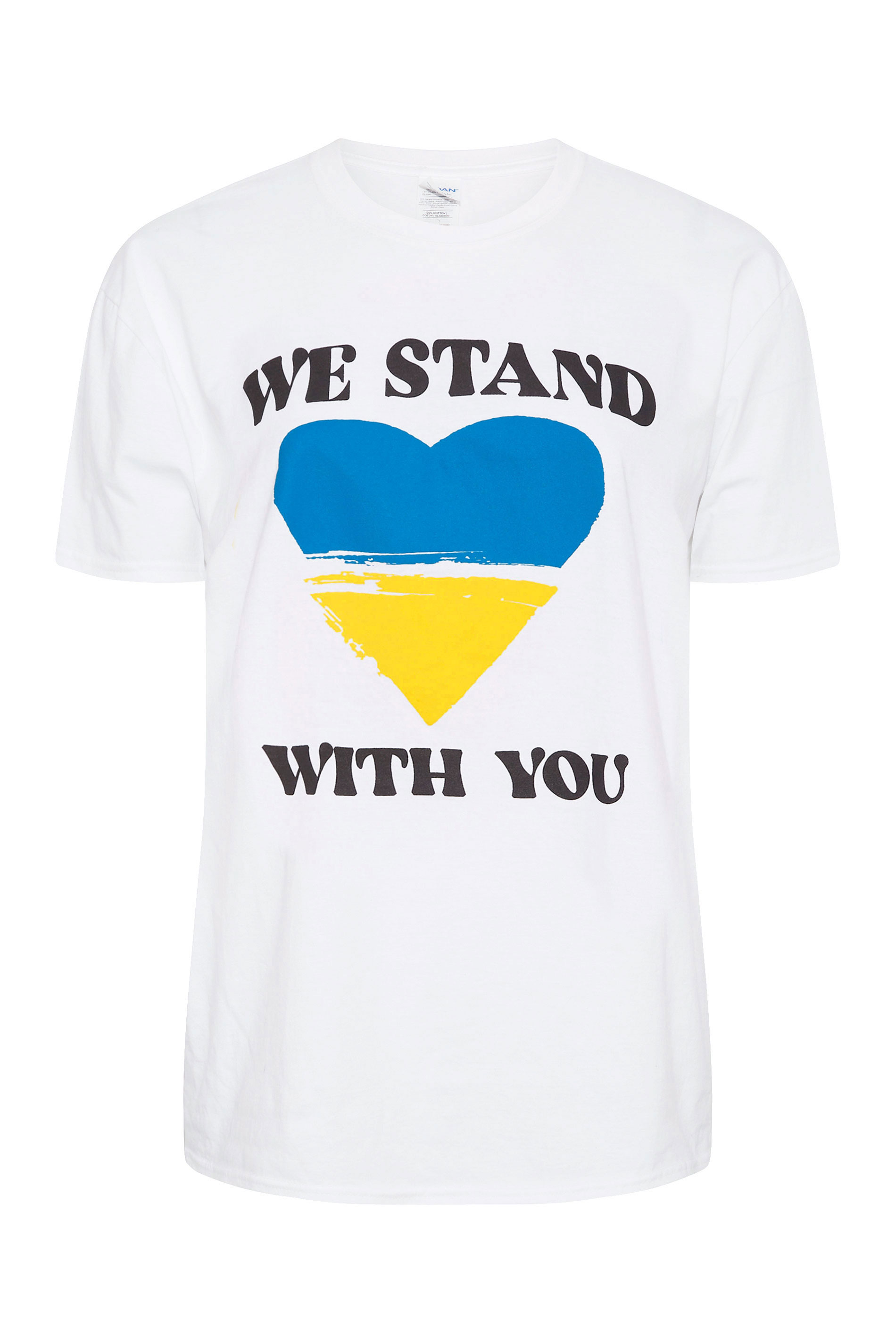 Grande taille  Tops Grande taille  T-Shirts | T-Shirt We Stand With You 100% des dons en soutien à la crise Ukrainienne - KP05182