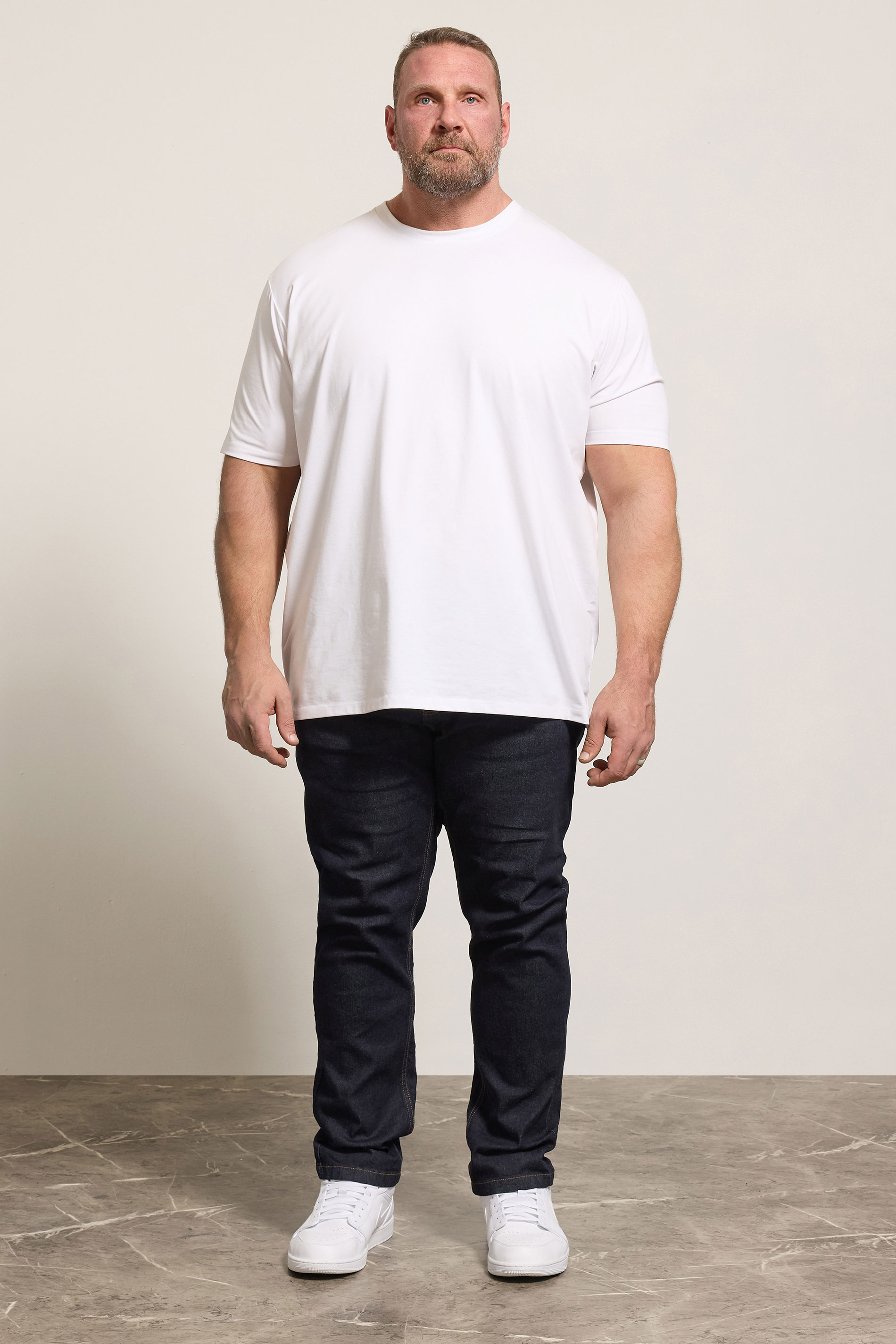 D555 Indigo Blue Tapered Stretch Jeans | BadRhino 1