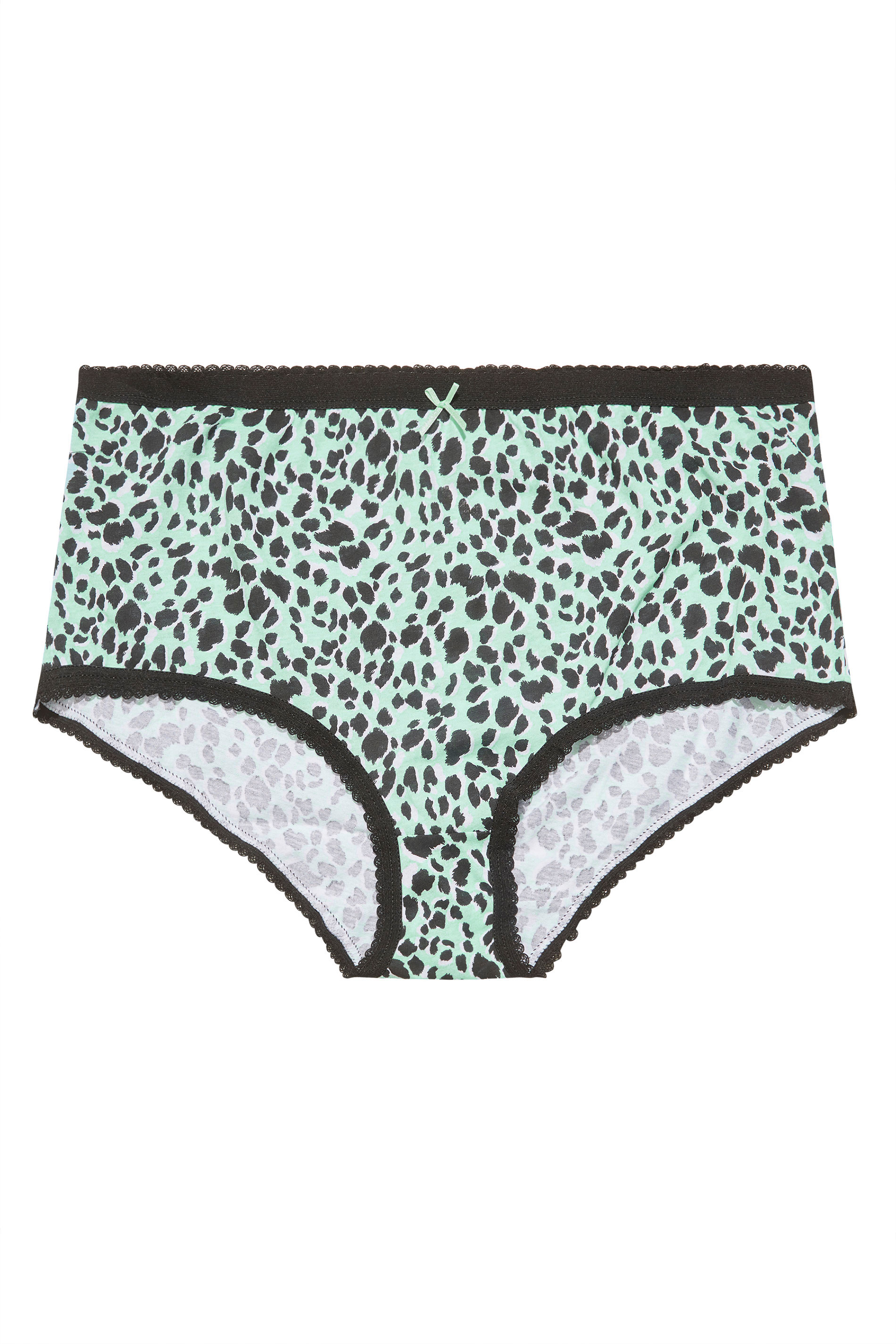 Plus Size 5 PACK Black & Blue Animal Print Full Briefs | Yours Clothing  3