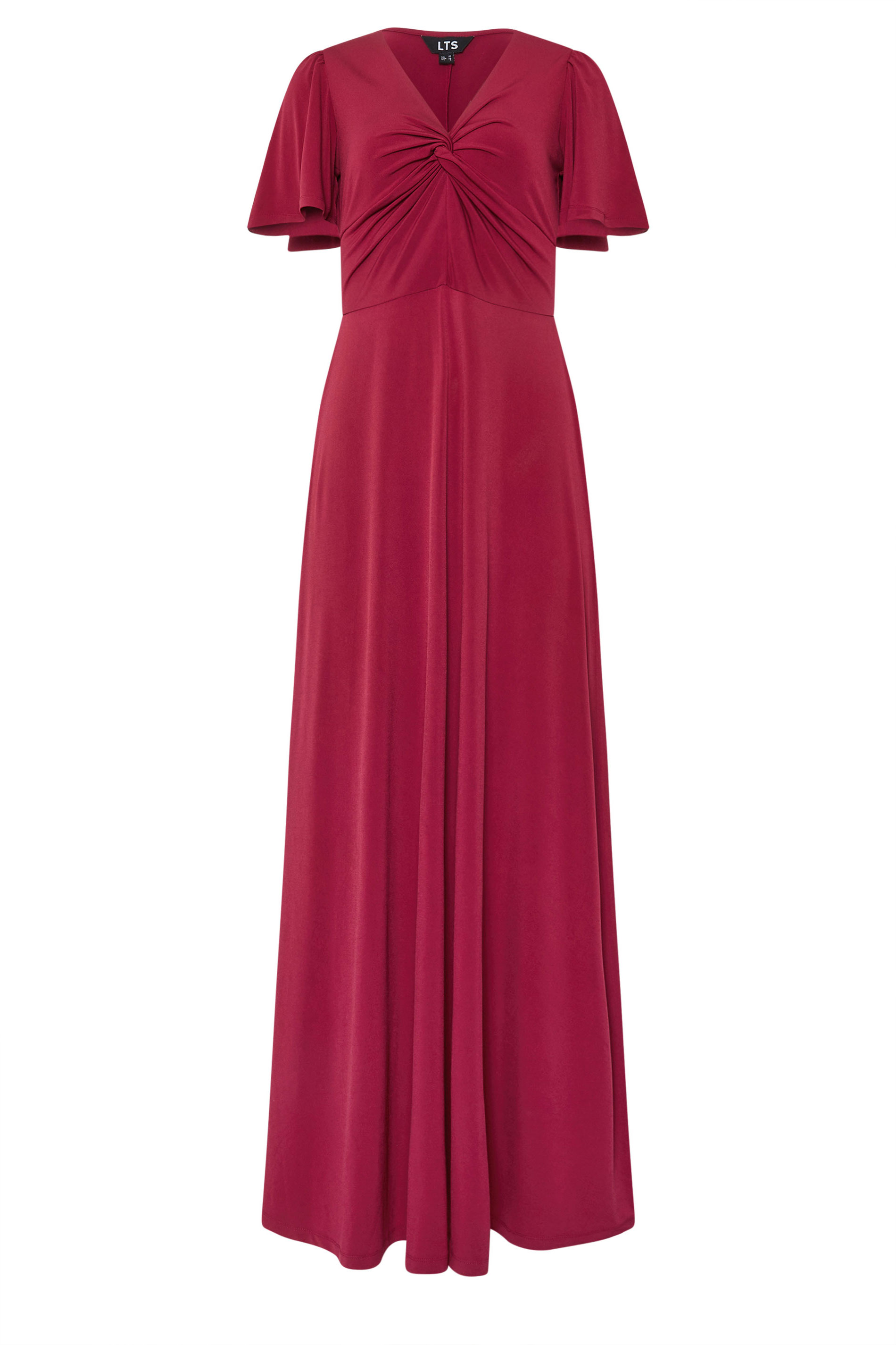 LTS Tall Red Twist Front Maxi Dress | LongTallSally 5