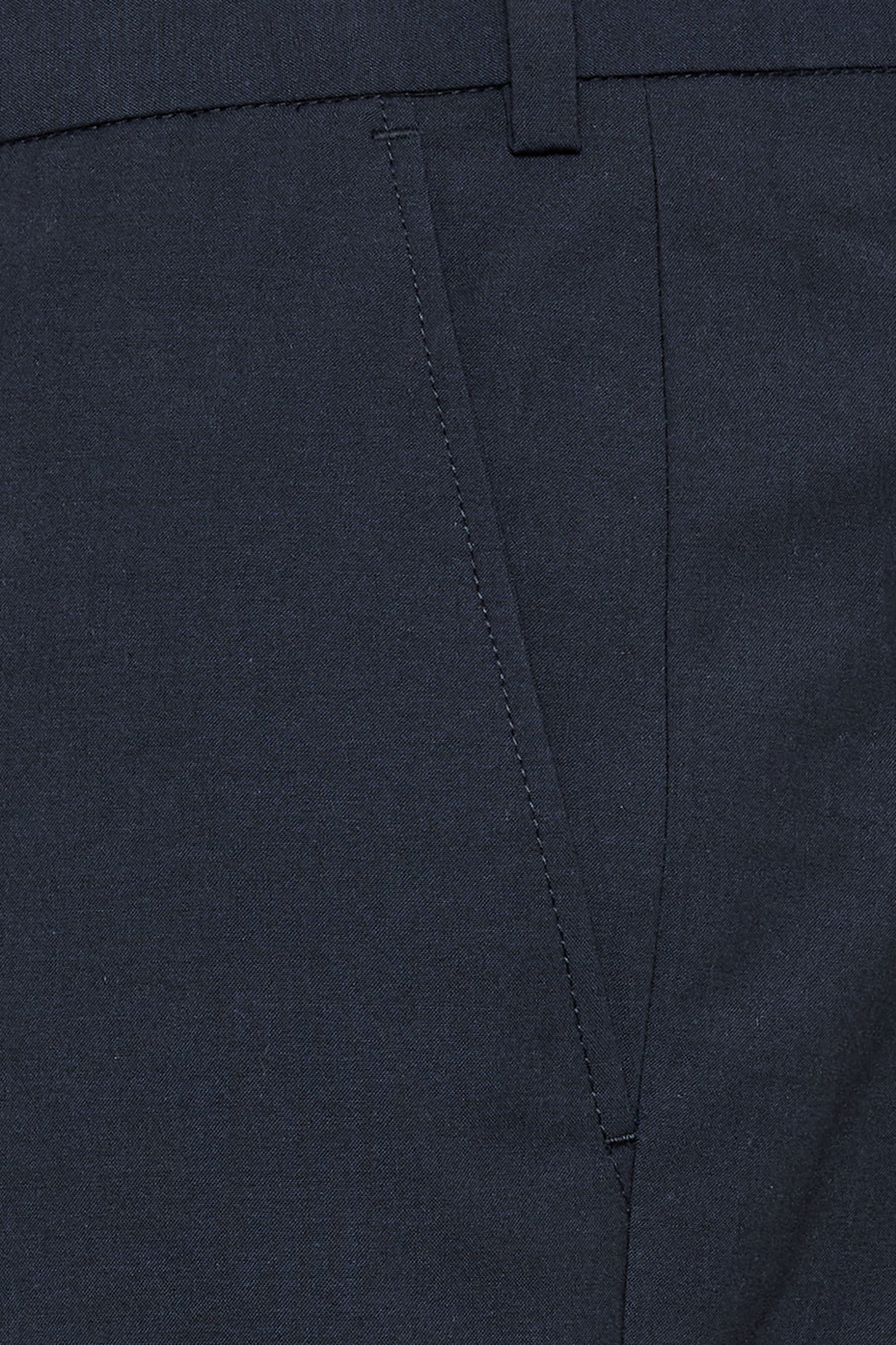 D555 Big & Tall Navy Blue Stretch Formal Trousers | BadRhino 5