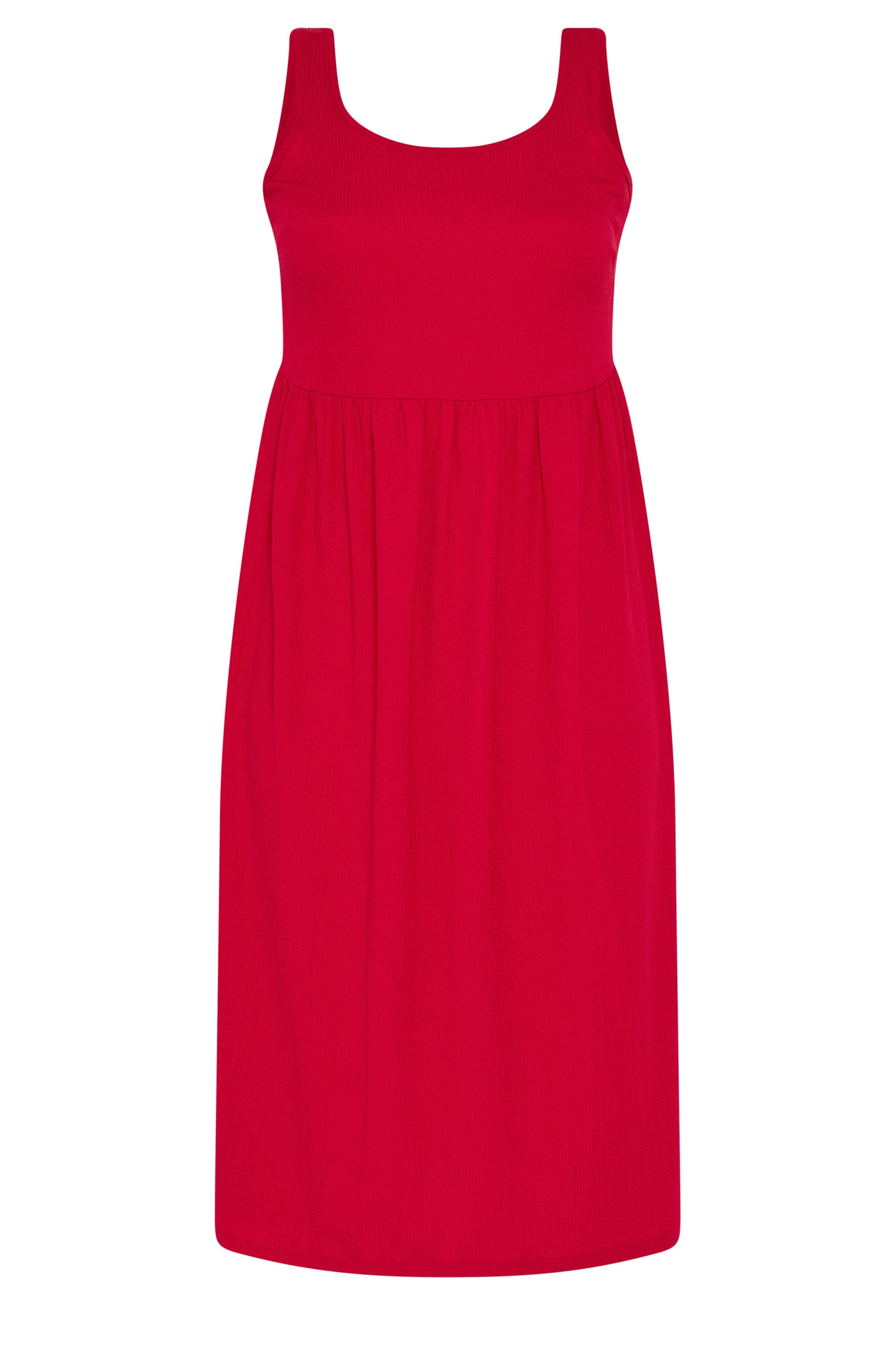 YOURS Plus Size Red Textured Smock Dress | Yours Clothing 5
