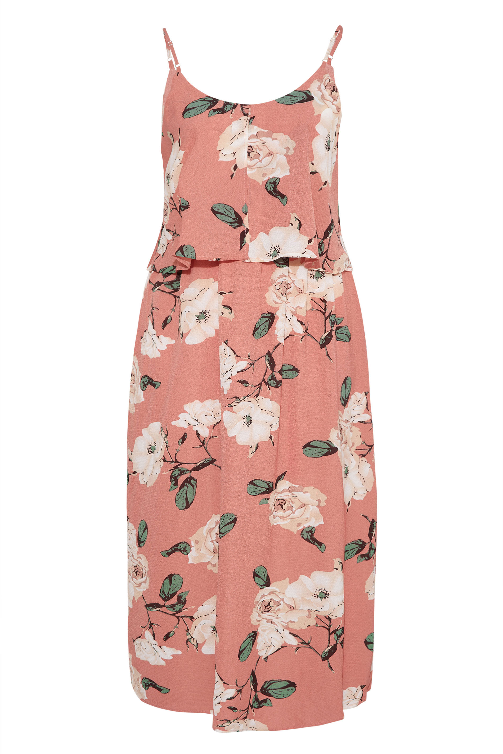 Pink Floral Overlay Dress | Yours Clothing