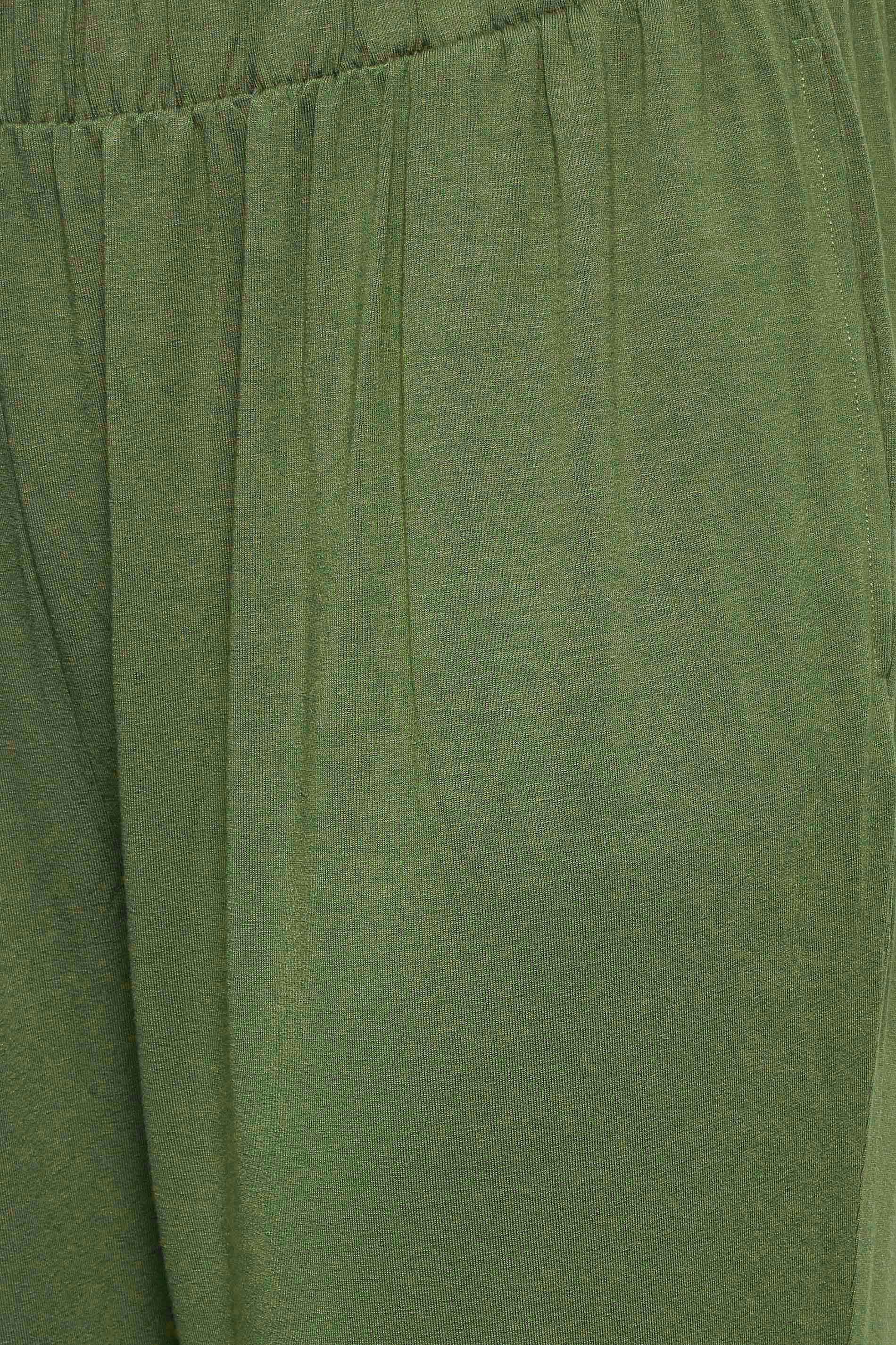 Plus Size Solid Olive Green Harem Pants