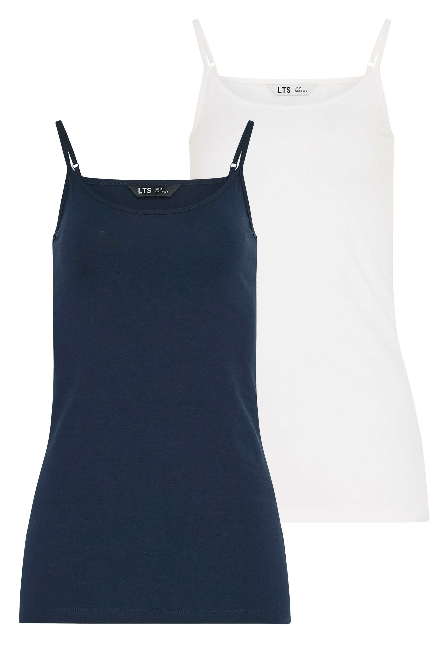 LTS 2PACK Tall Women's Black & White Cami Vest Tops | Long Tall Sally  7