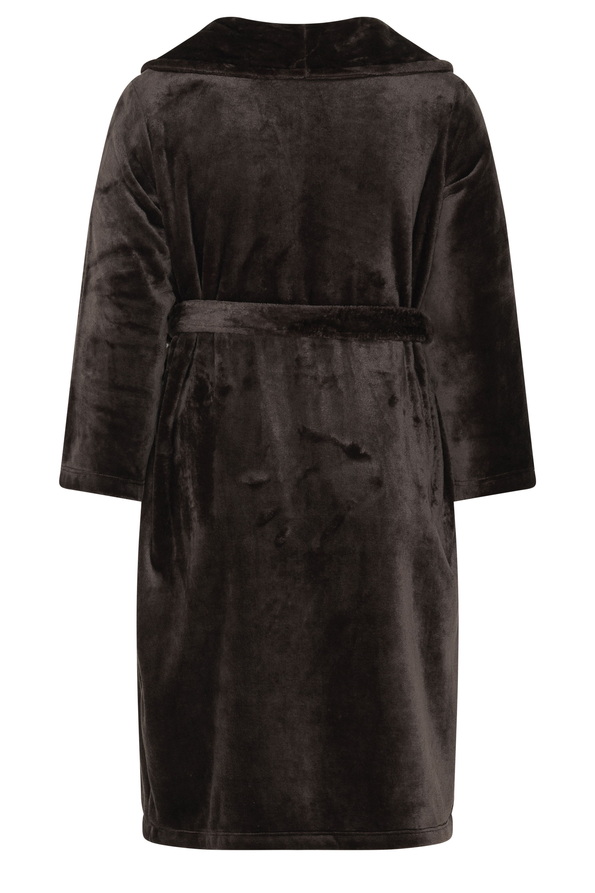 YOURS Plus Size Chocolate Brown Luxe Dressing Gown