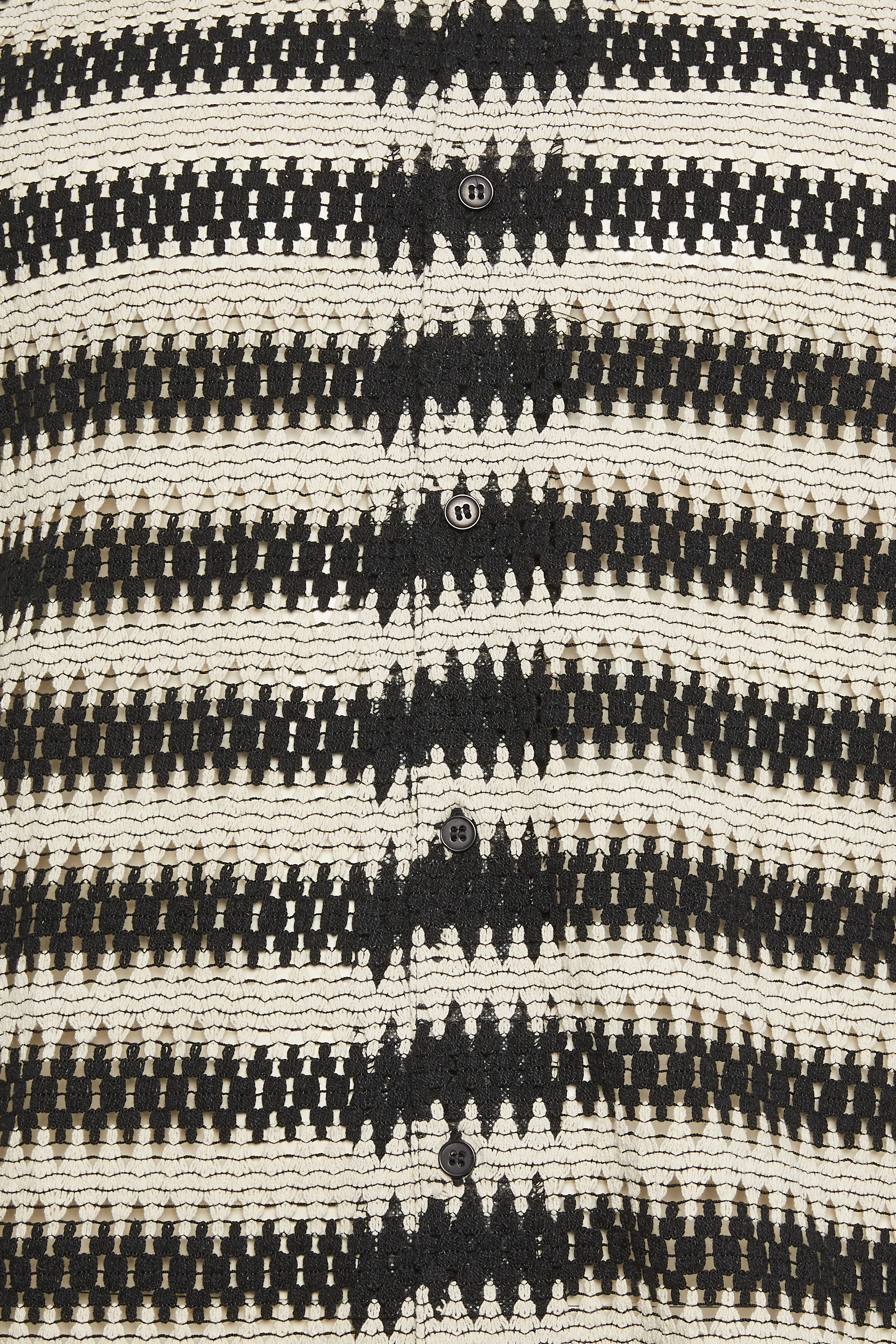 BadRhino Big & Tall Black Textured Crochet Short Sleeve Shirt | BadRhino 3