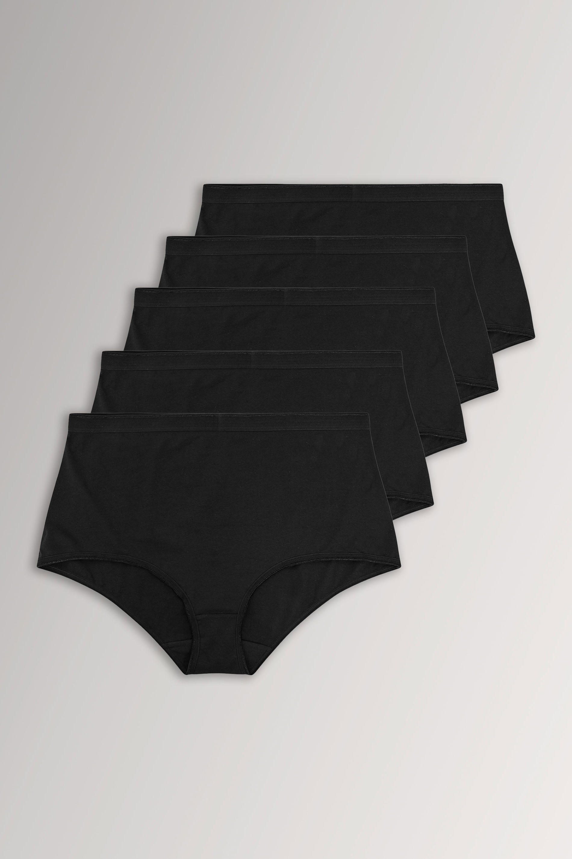 YOURS Plus Size 5 PACK Black Stretch Full Briefs | Yours Clothing  3