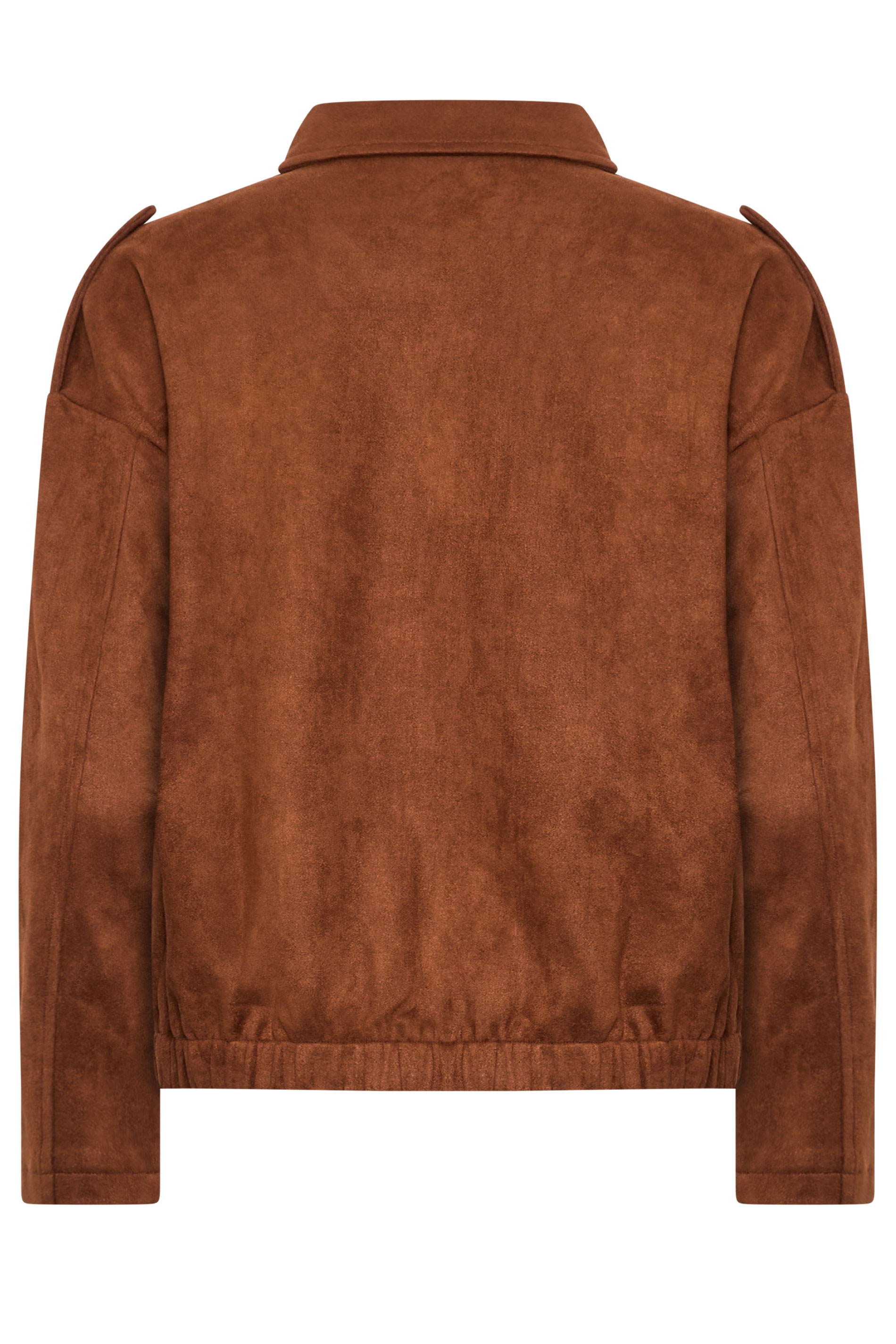 M&Co Rust Brown Faux Suede Bomber Jacket | M&Co 2