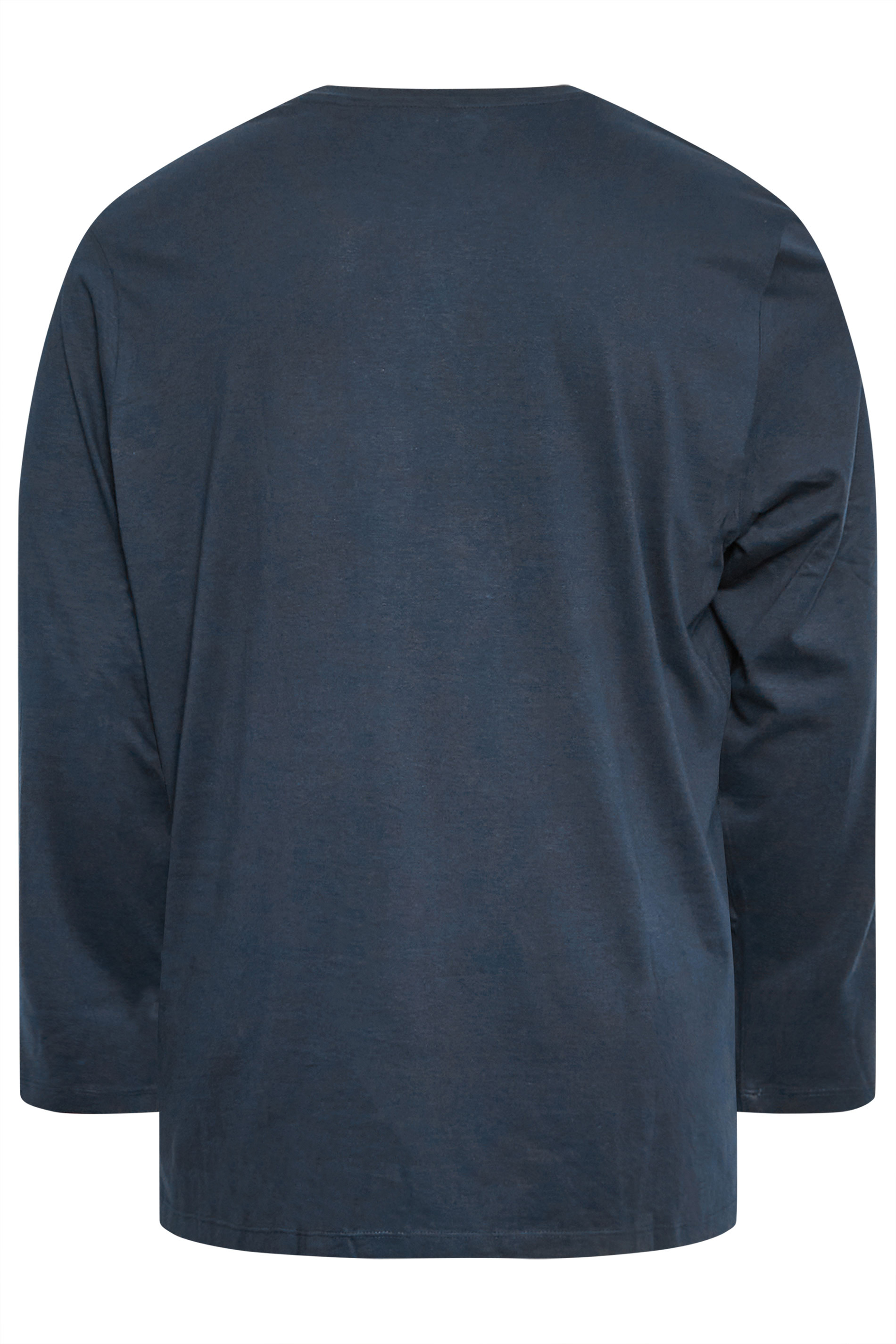 JACK & JONES Big & Tall Navy Blue Long Sleeve Logo T-Shirt | BadRhino 3