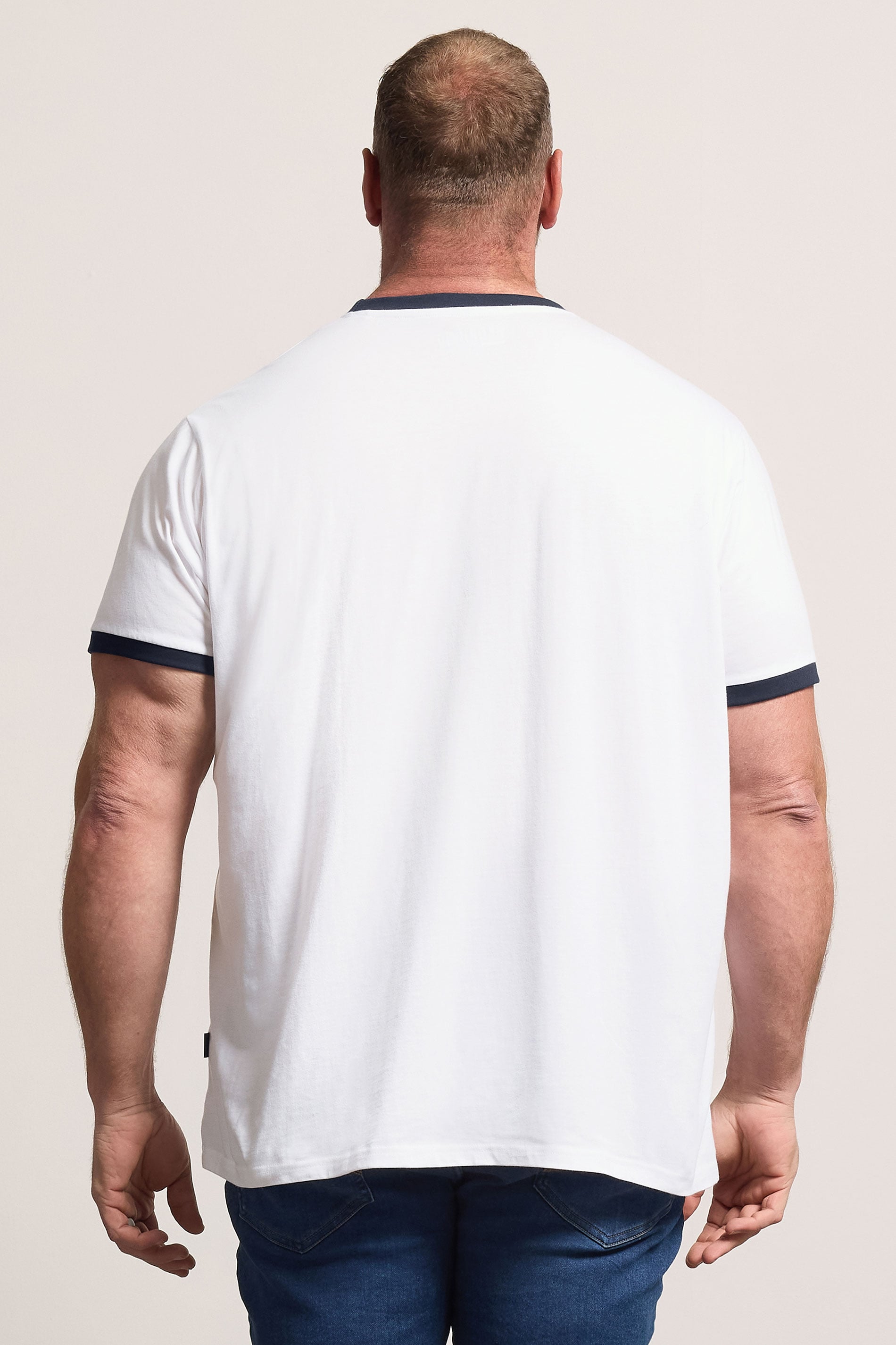 BadRhino Big & Tall White Ringer T-Shirt | BadRhino 2