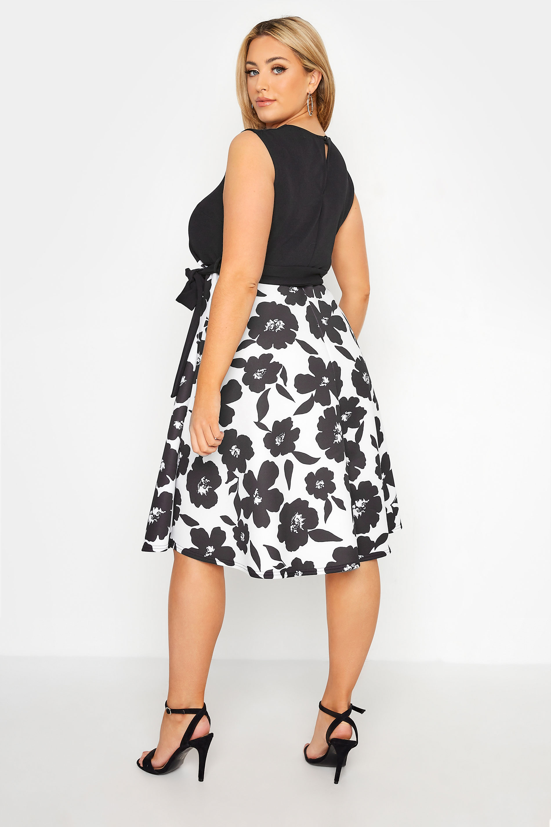 Yours London Plus Size Black Floral 2 In 1 Dress Yours Clothing