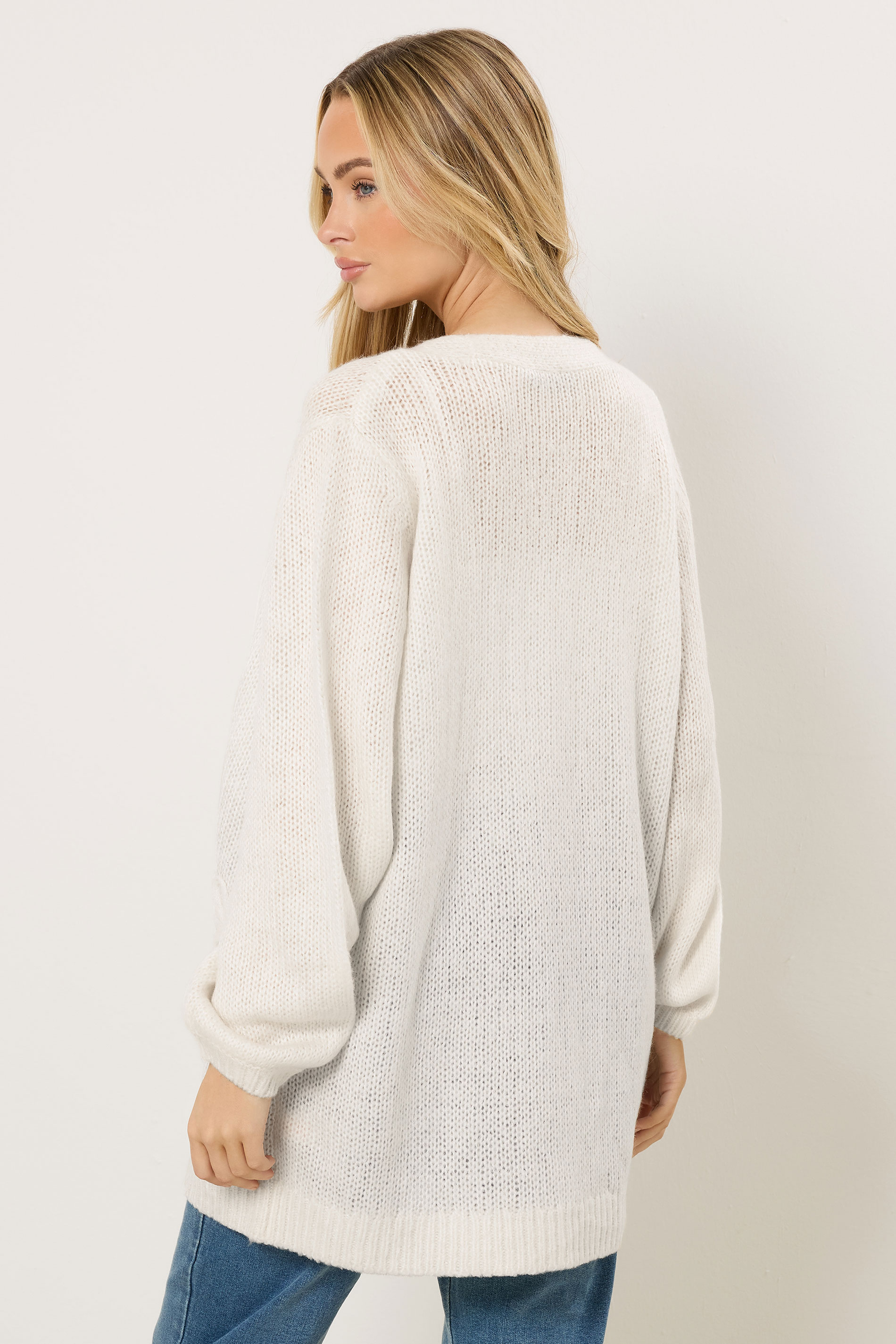 M&Co Ivory White Embroidered Flower Cardigan | M&Co 2