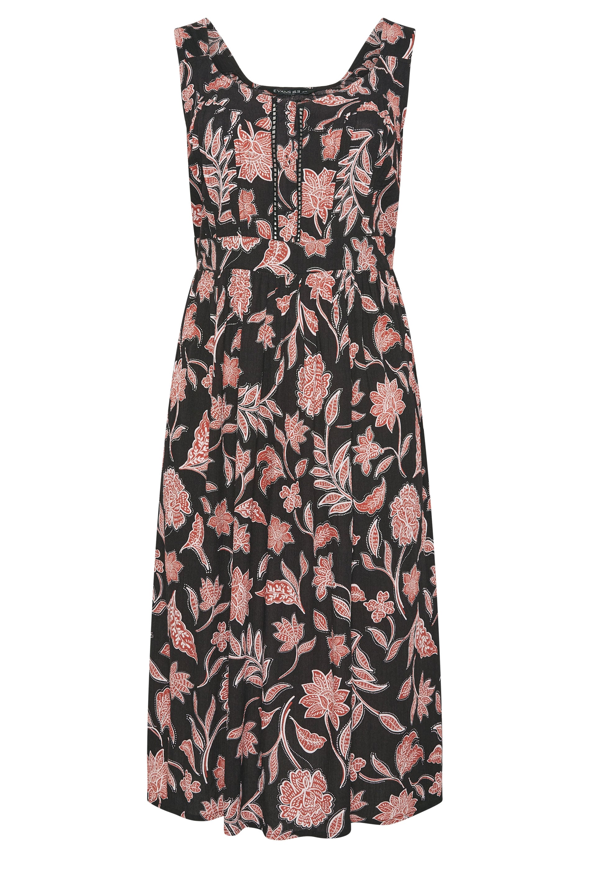 EVANS Plus Size Rust Brown Print Sundress | Evans 6