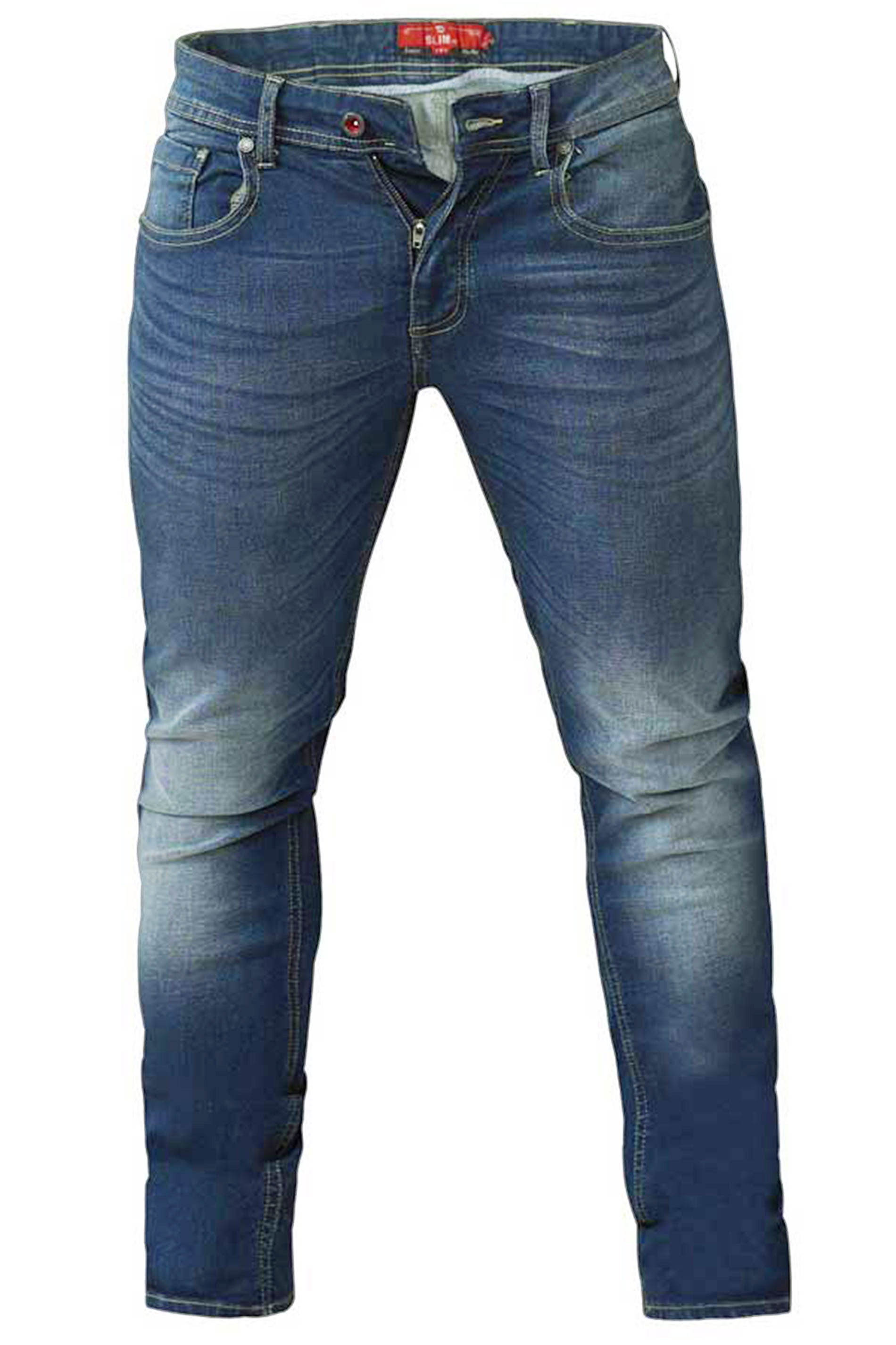 D555 Gent Tapered Fit Jeans Blue BIG Waist 40-72 inch Leg 27-34 inch 