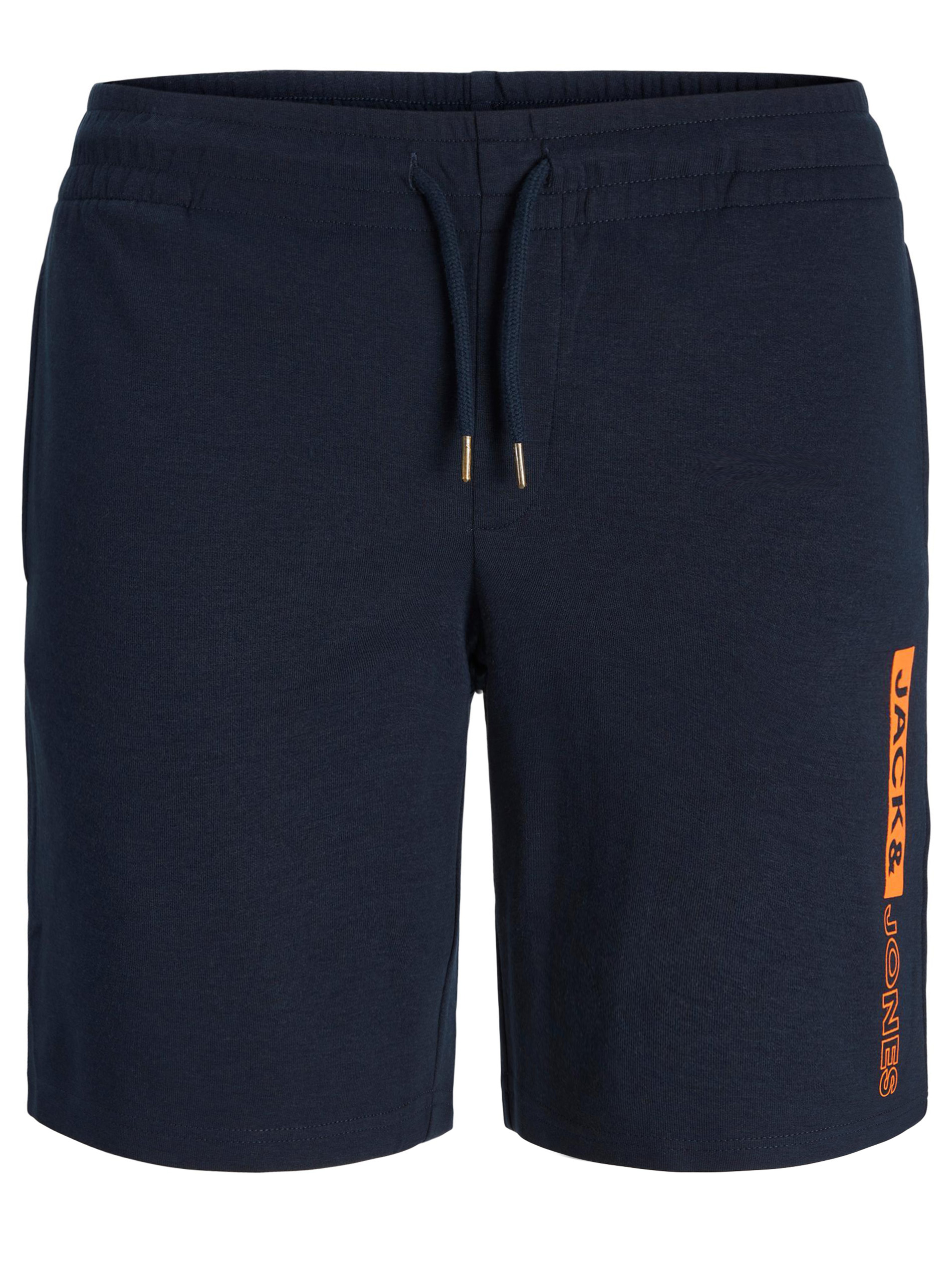 JACK & JONES Big & Tall Navy Blue Logo Jogger Shorts | BadRhino 3