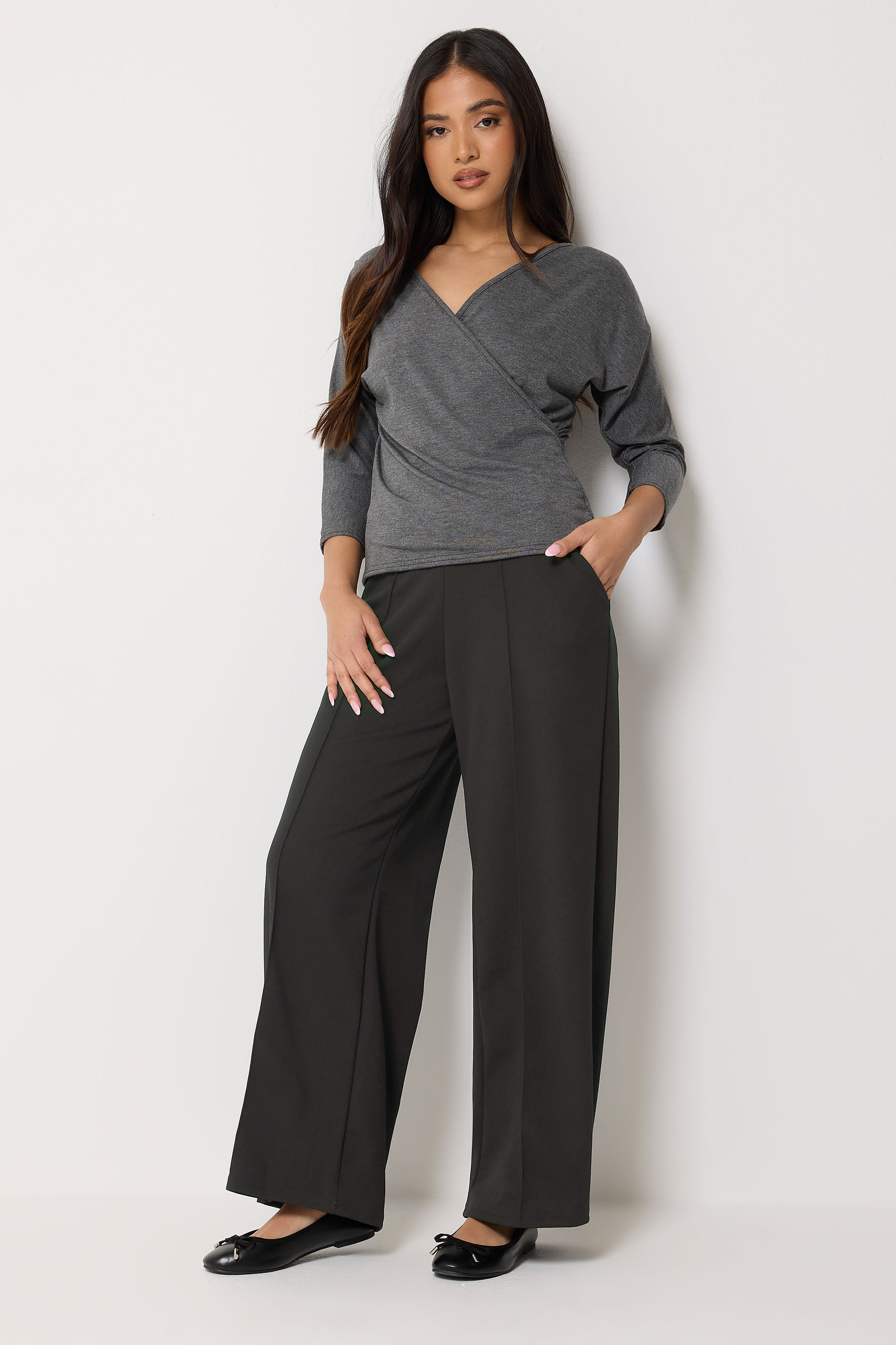 PixieGirl Petite Women's Black Pintuck Trousers | PixieGirl 3