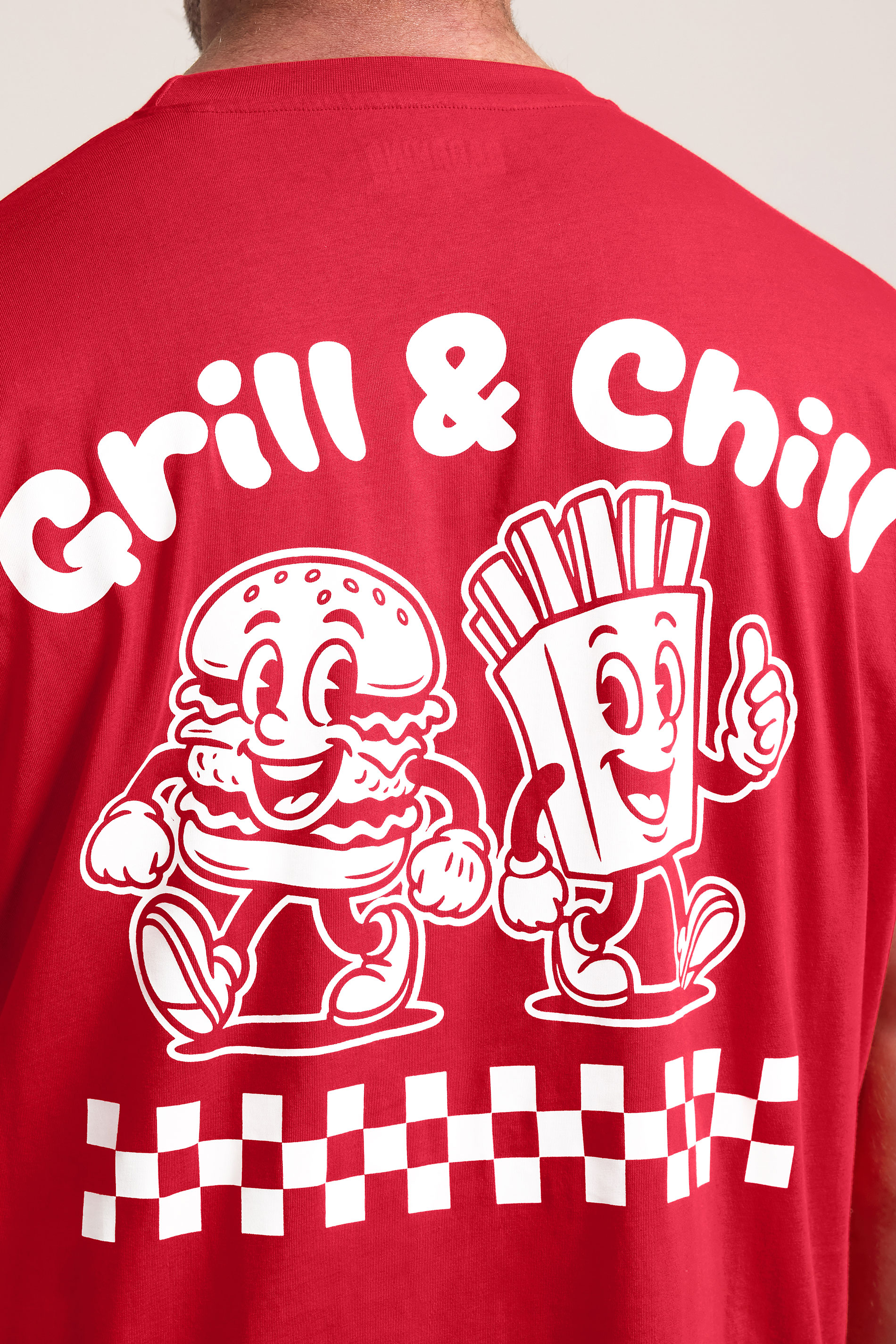 BadRhino Big & Tall Red 'Grill & Chill' T-Shirt | BadRhino 4