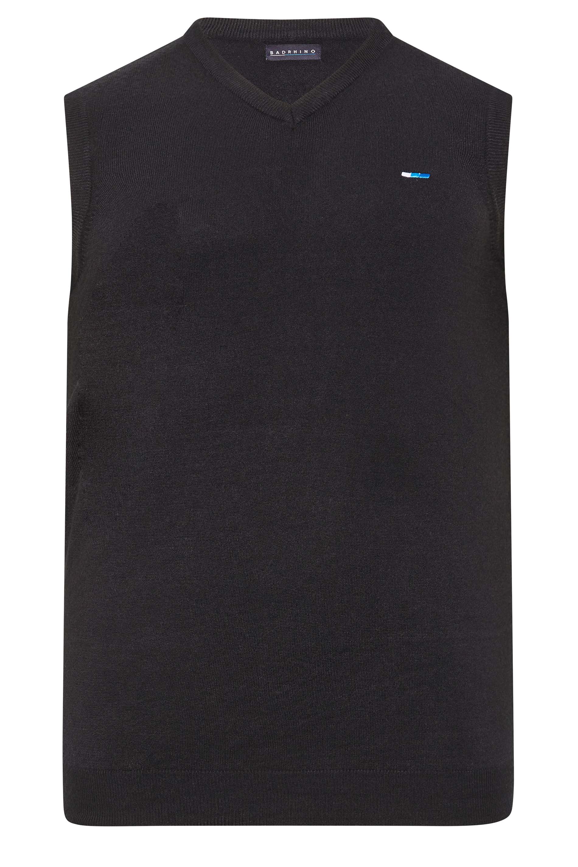 BadRhino Navy Blue Essential Sleeveless Knitted Jumper | BadRhino 3