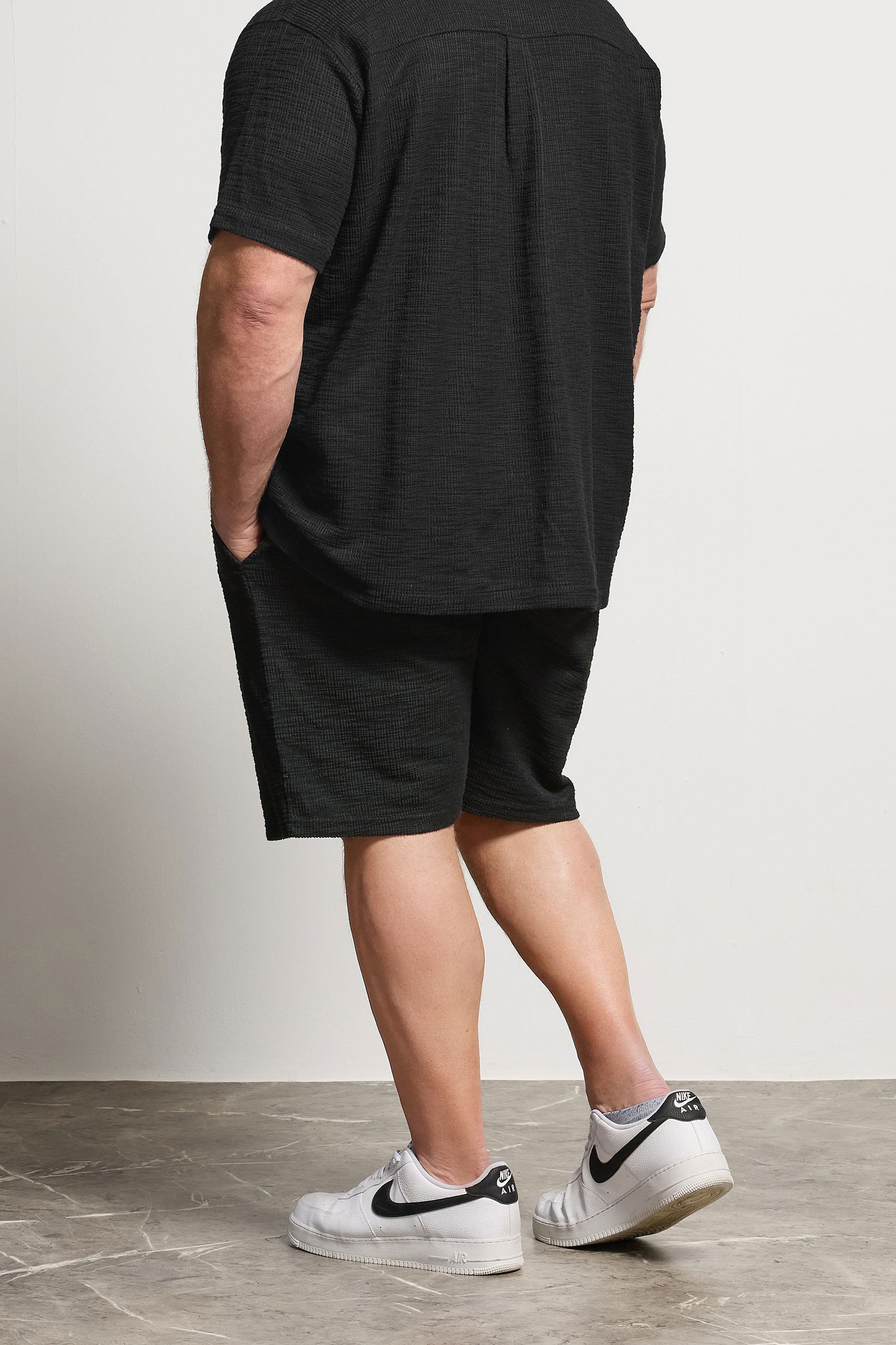 BadRhino Big & Tall Black Textured Shorts | BadRhino 4